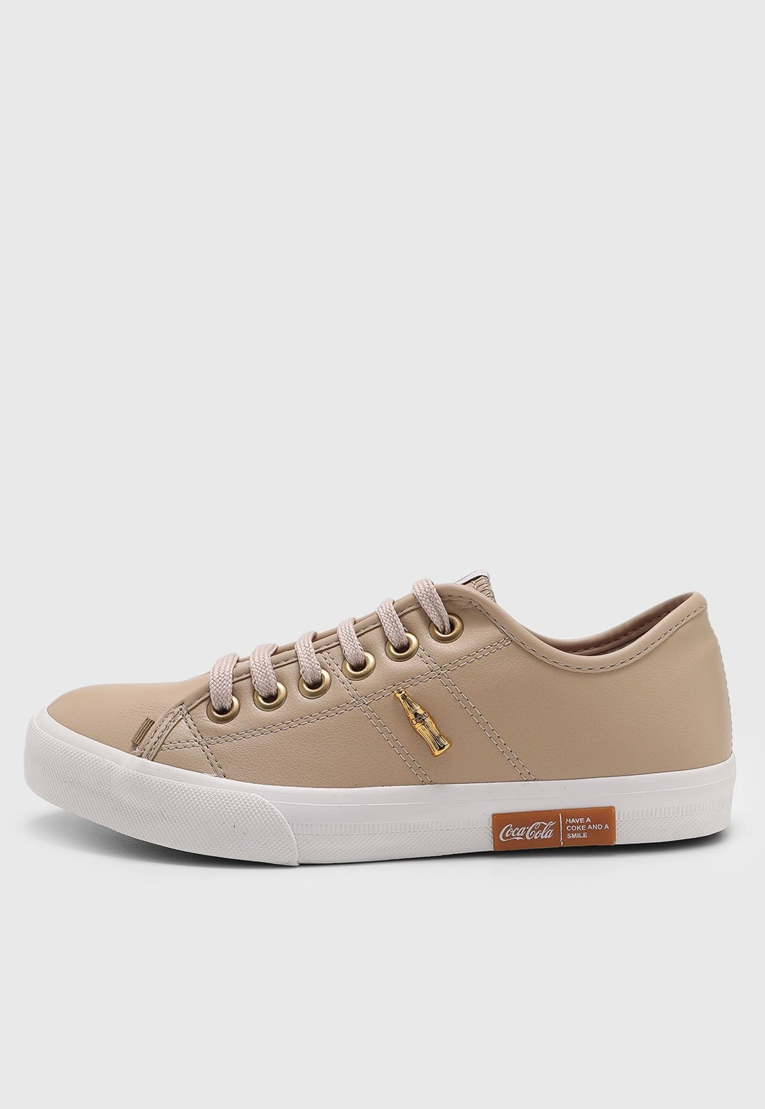Imagem principal Tênis Feminino Coca Cola Pingente Garrafa Coca-Cola bege