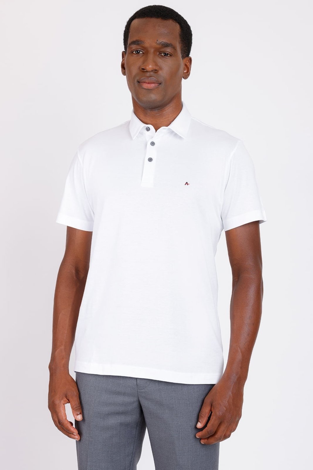 Imagem principal Polo Manga Curta De Algodão Pima Aramis branco