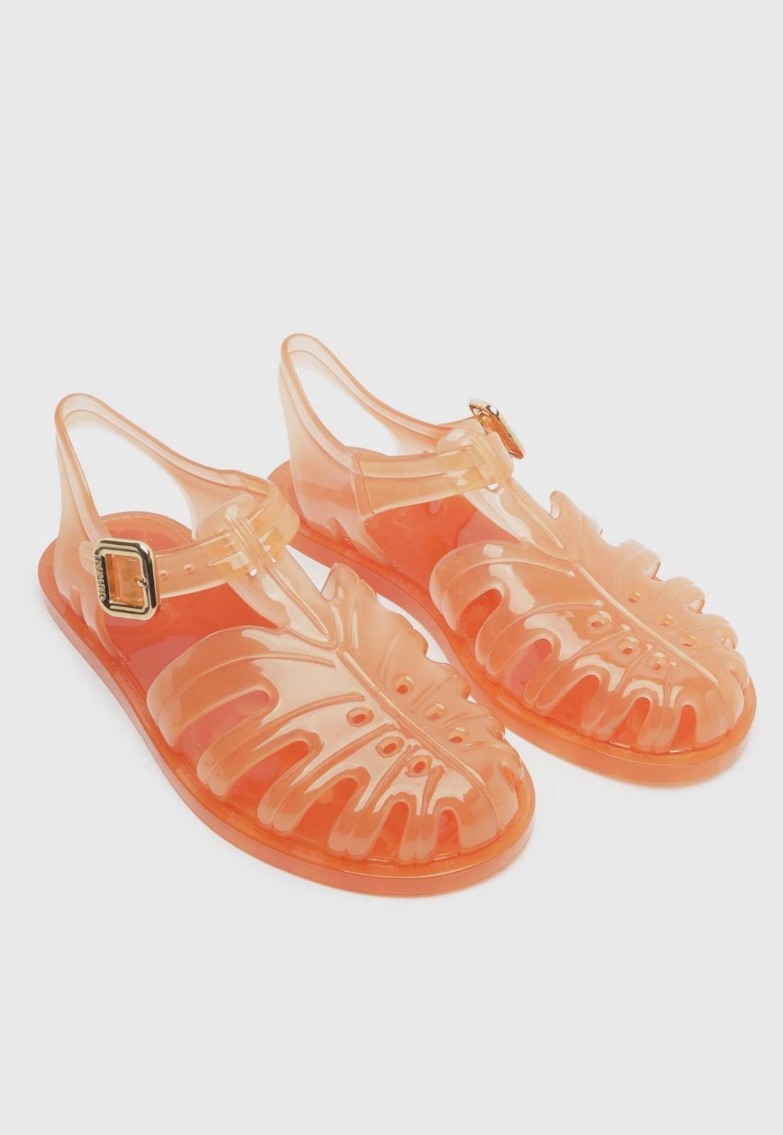 Imagem principal Rasteira Fechada Feminina FARM Folhagem FARM laranja