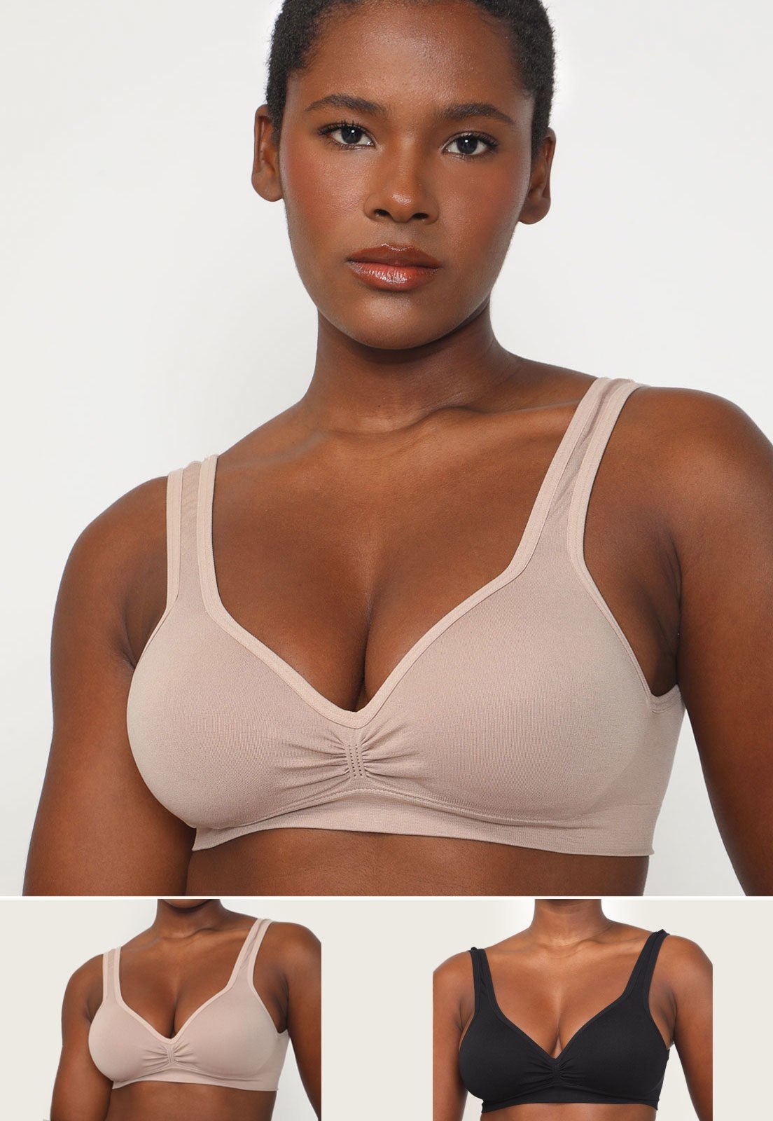 Imagem principal Kit 2pçs Top Trifil Triângulo Liso TRIFIL preto