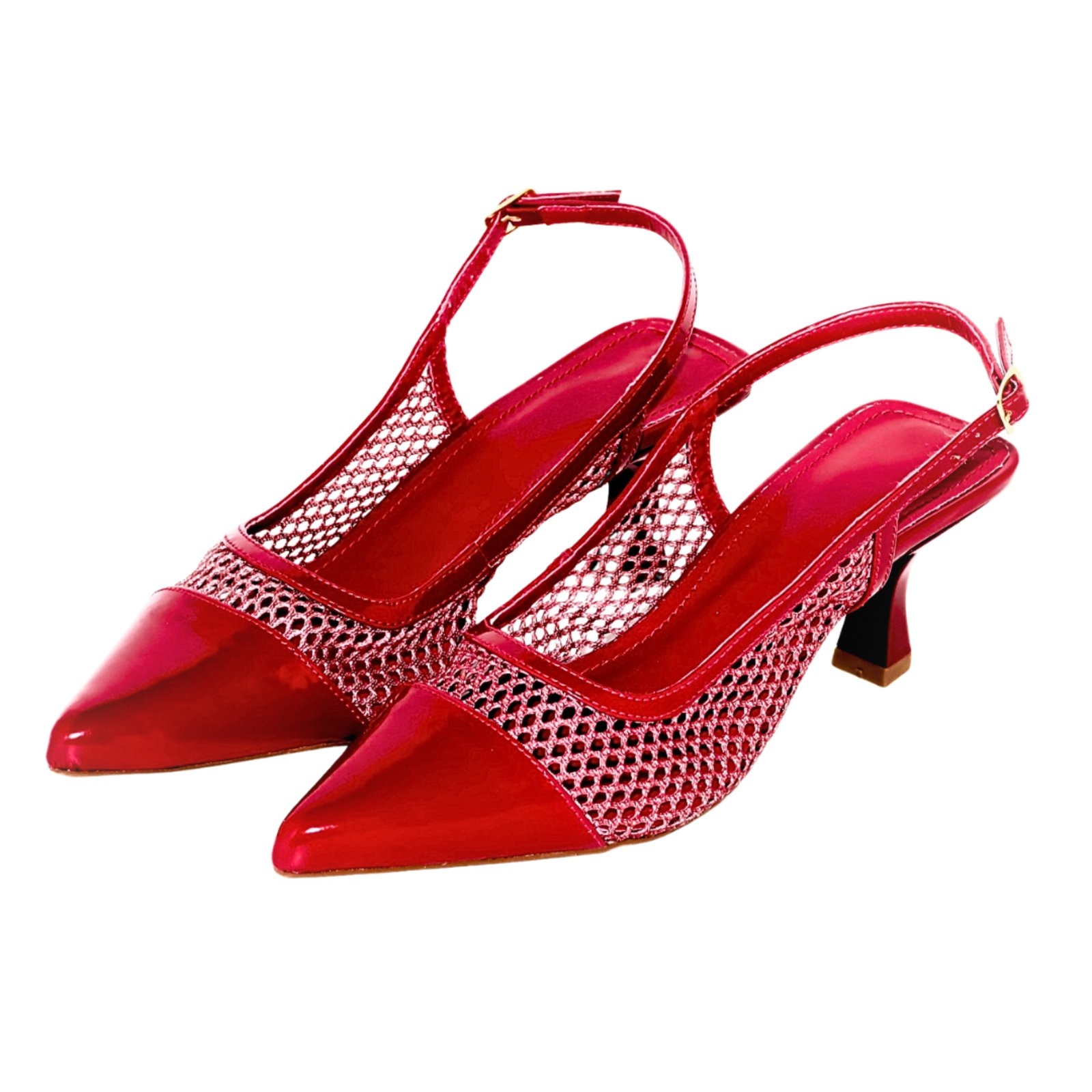Imagem principal Scarpin Slingback com Tela 5600 Sete Sales vermelho