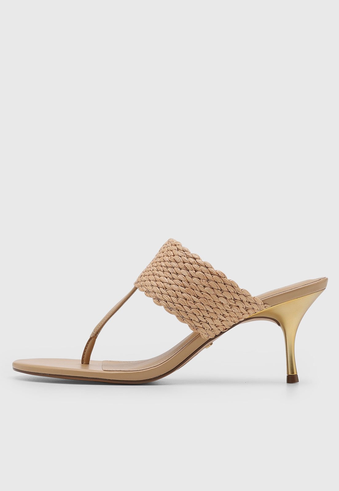 Imagem principal Sandália Feminina Arezzo Tramado Salto Fino Arezzo nude