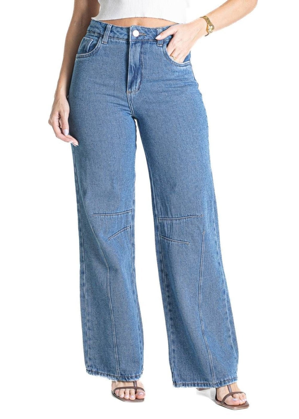Imagem principal Calça Jeans Sawary Wide Leg - 281257 Sawary azul