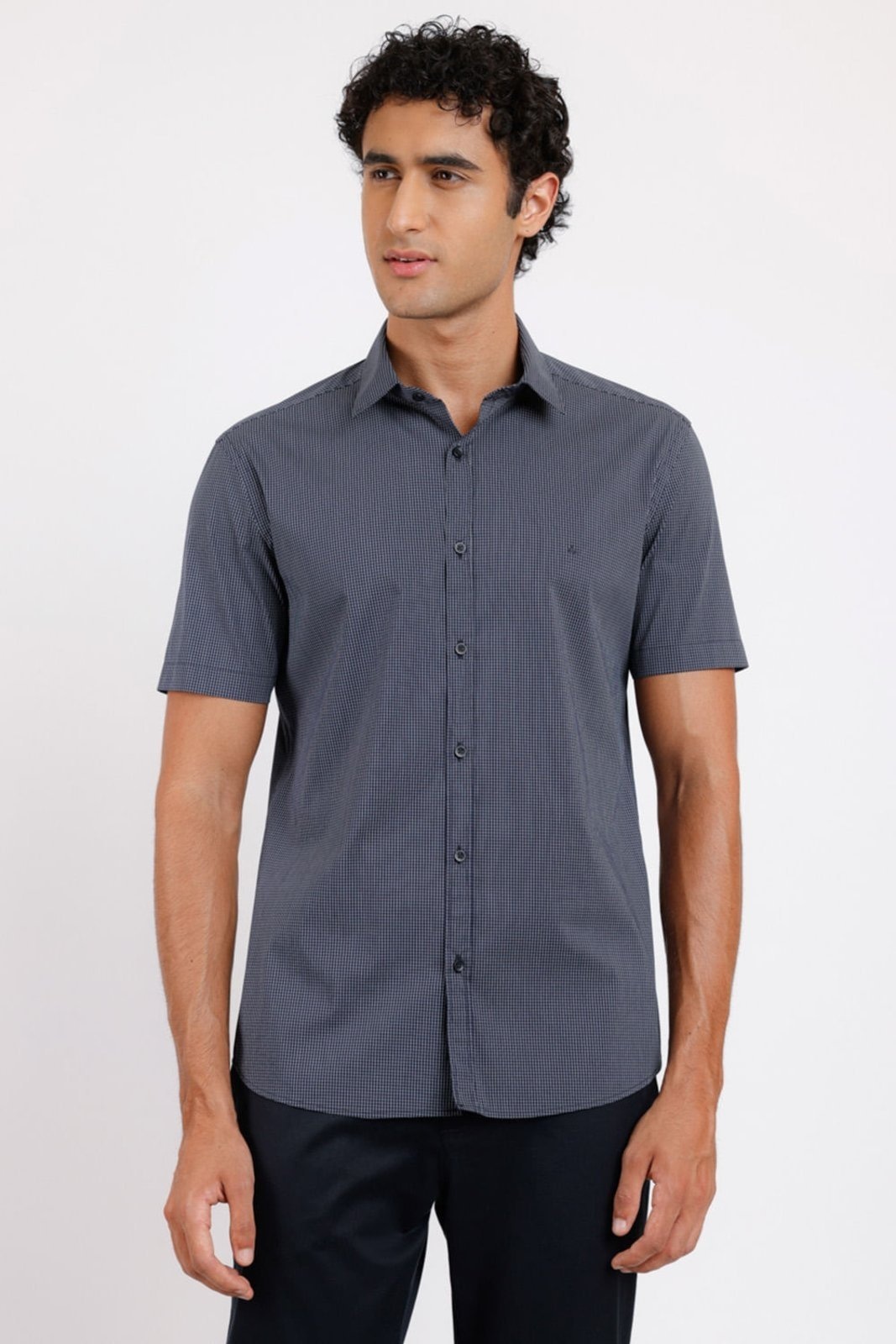 Imagem principal Camisa Aramis Manga Curta Slim Marinho Com Branco Aramis incolor