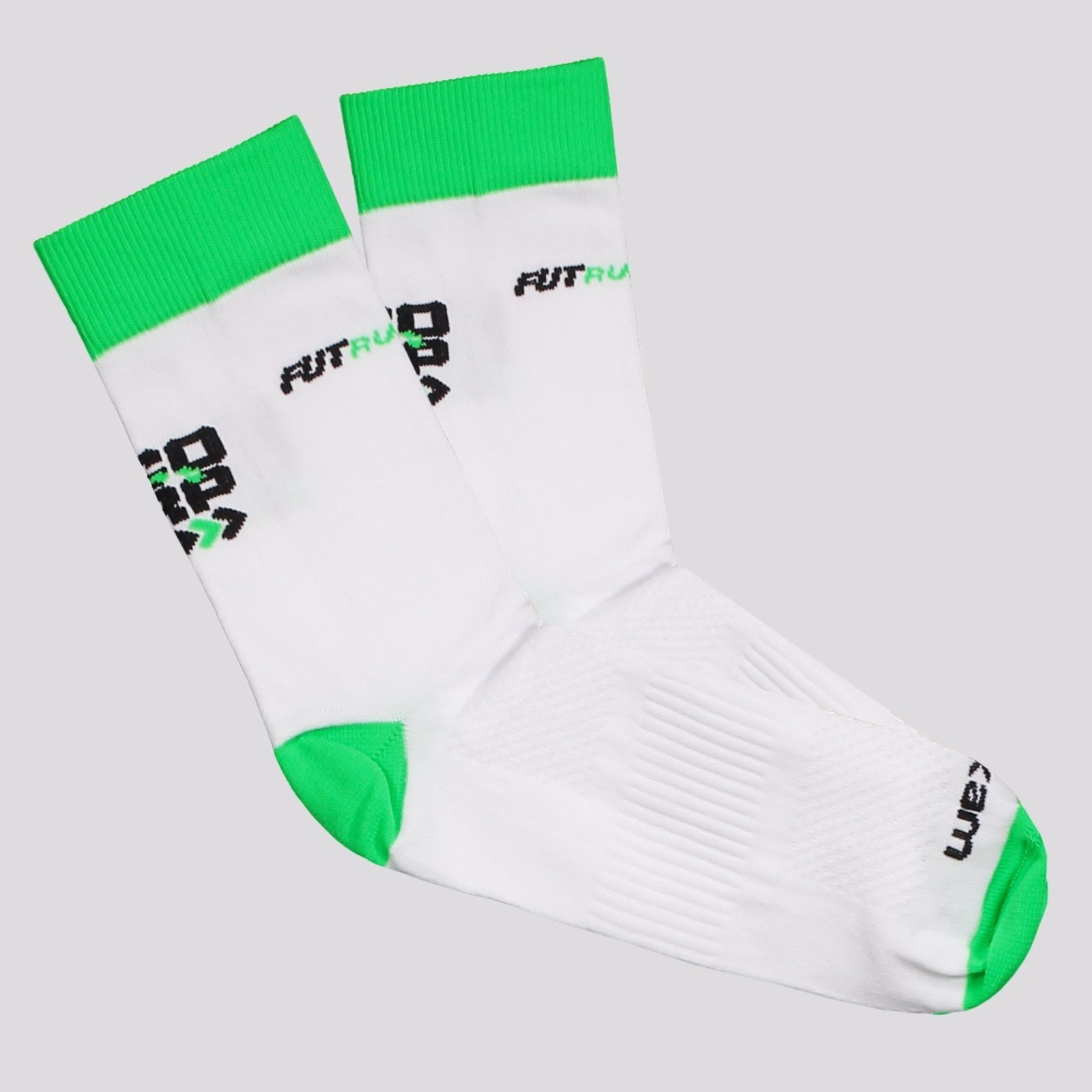 Imagem principal Meia Rikam Fut Run Branca e Verde Rikam branco verde