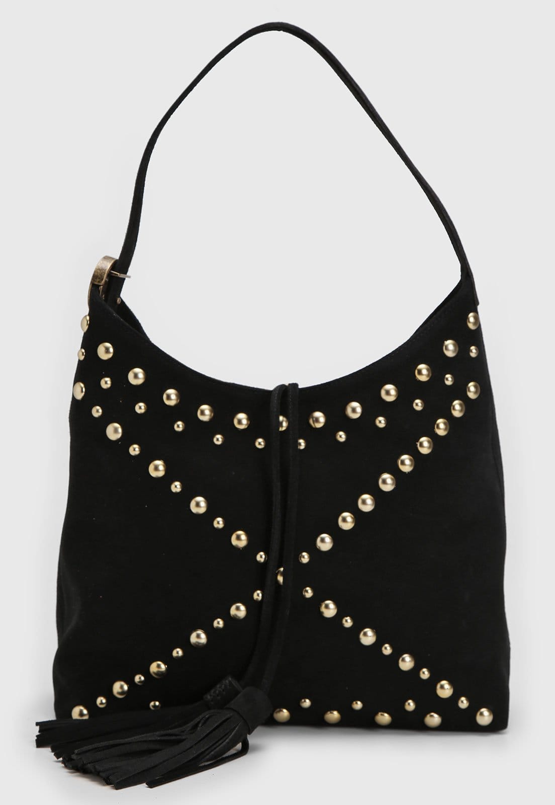 Bolsa Média Luiza Barcelos Tachas Preta