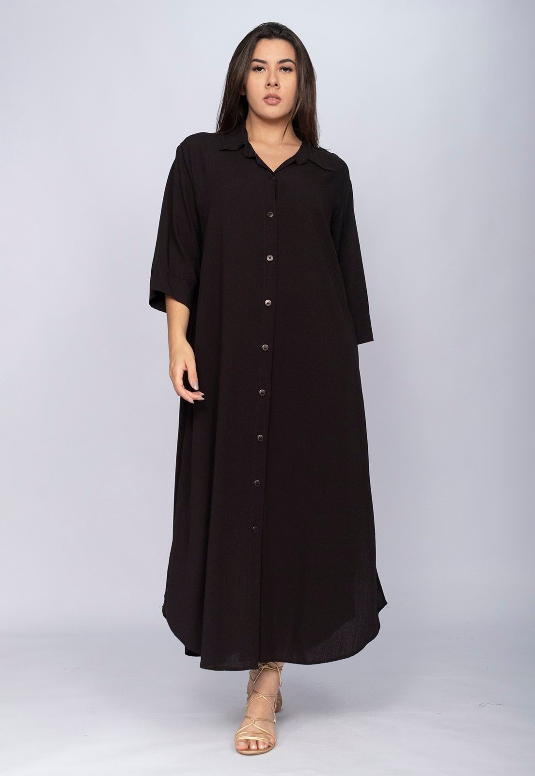 Imagem principal Vestido Amazonia Vital Chemise Tapajó Viscose Amazonia Vital preto