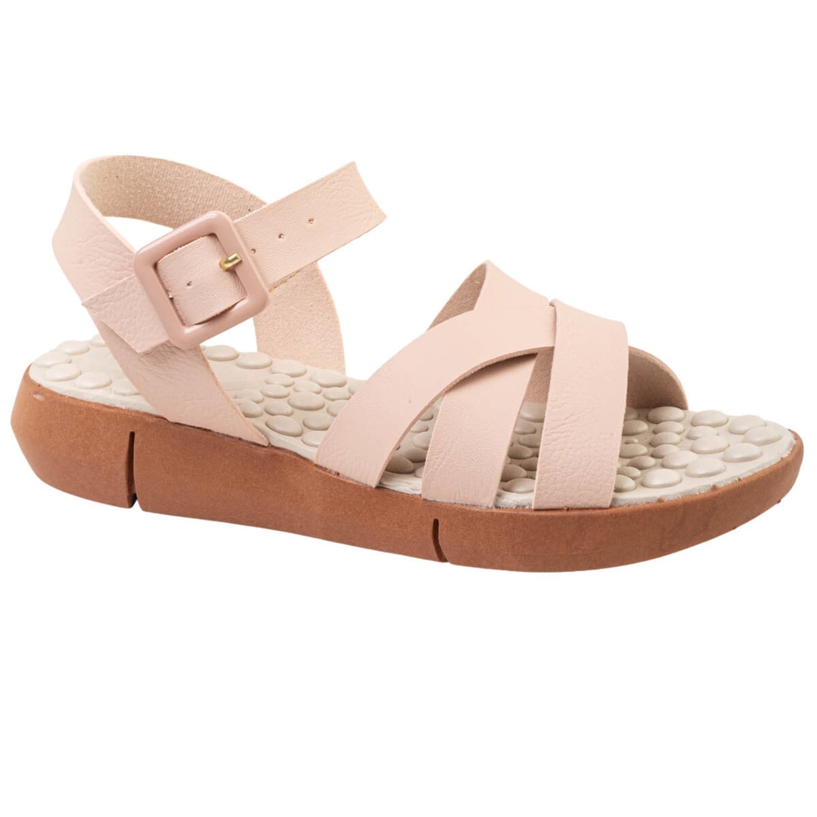 Sandalia Feminina Ortopédica Massageadora Confortável Macia e Leve Via Angel 56.05