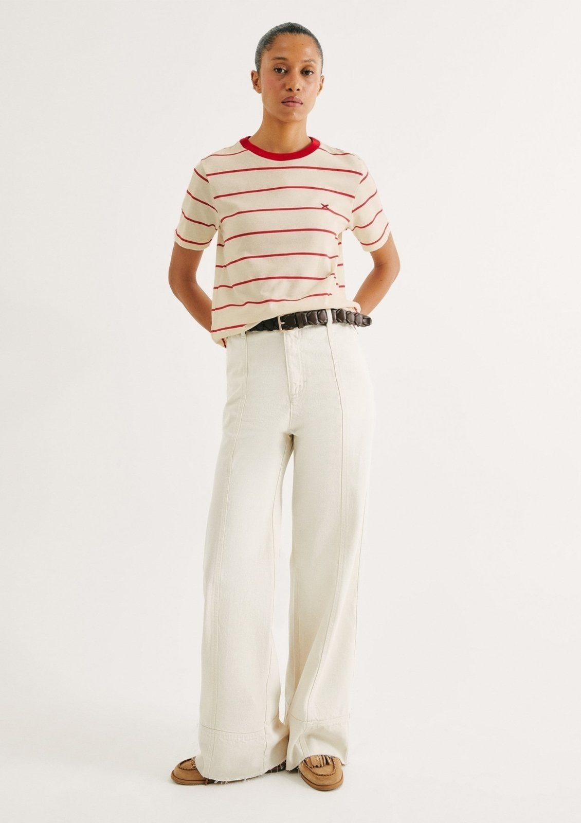 Imagem principal Calça Feminina Wide Leg Cintura Alta Hering off-white