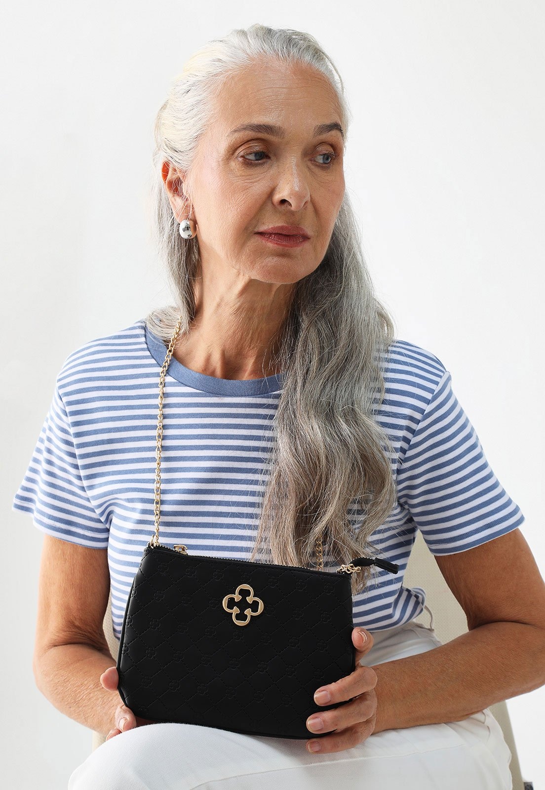 Imagem principal Bolsa Transversal Capodarte Monograma Preta Capodarte preto