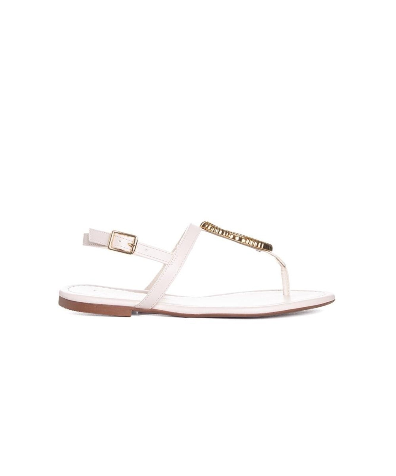 Imagem principal Sandália Rasteira Giulia Domna Couro Off White Incolor Pixolé incolor white