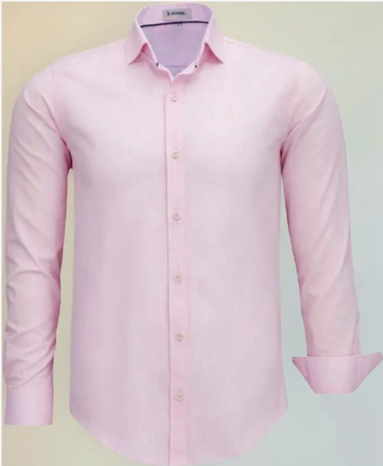 Imagem principal Camisa Social Amil Slim Dinasty Mesclado Algodão Macia Manga Longa Luxo Rosa Amil rosê rosa