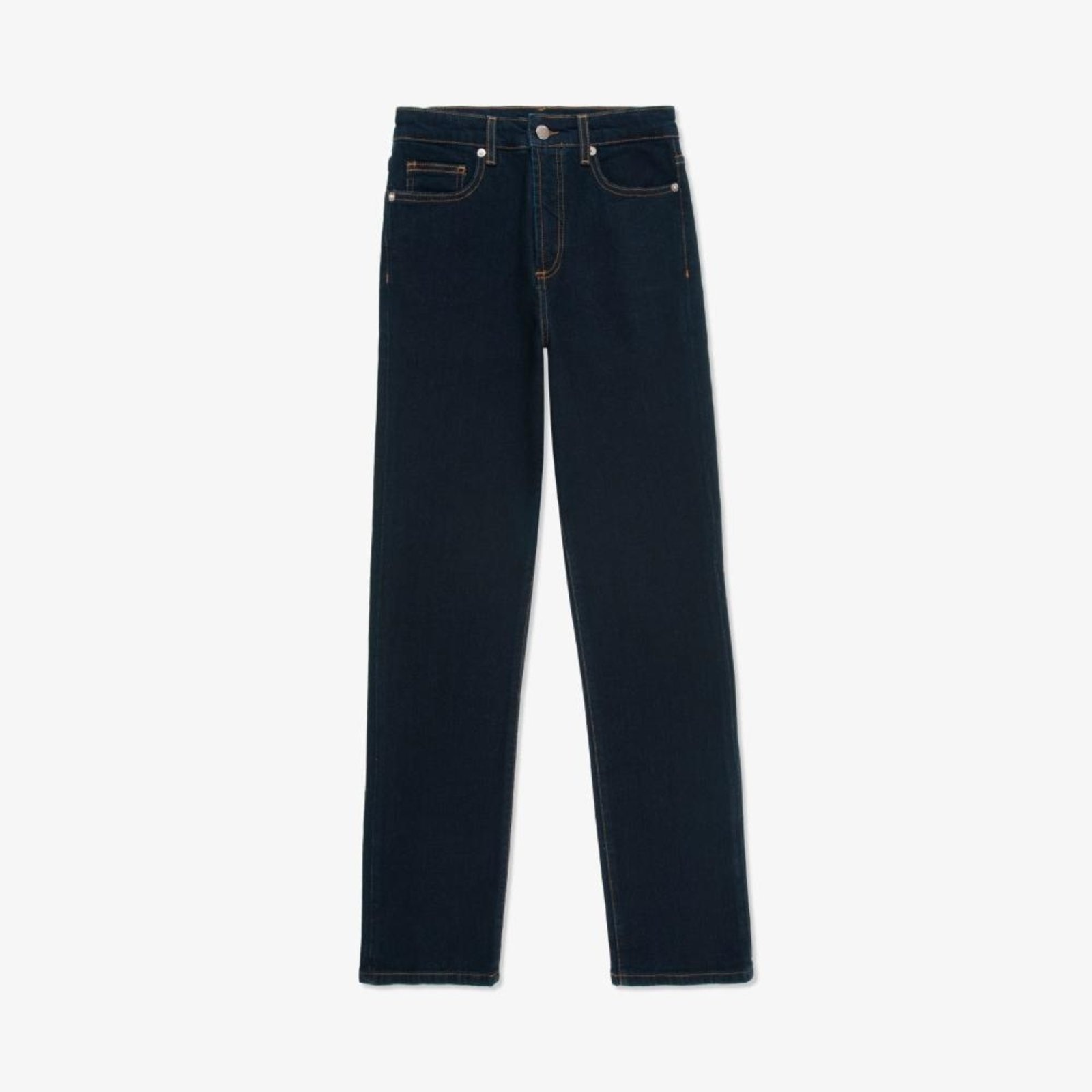 Imagem principal Jeans feminino Lacoste straight fit em algodão com stretch Lacoste azul