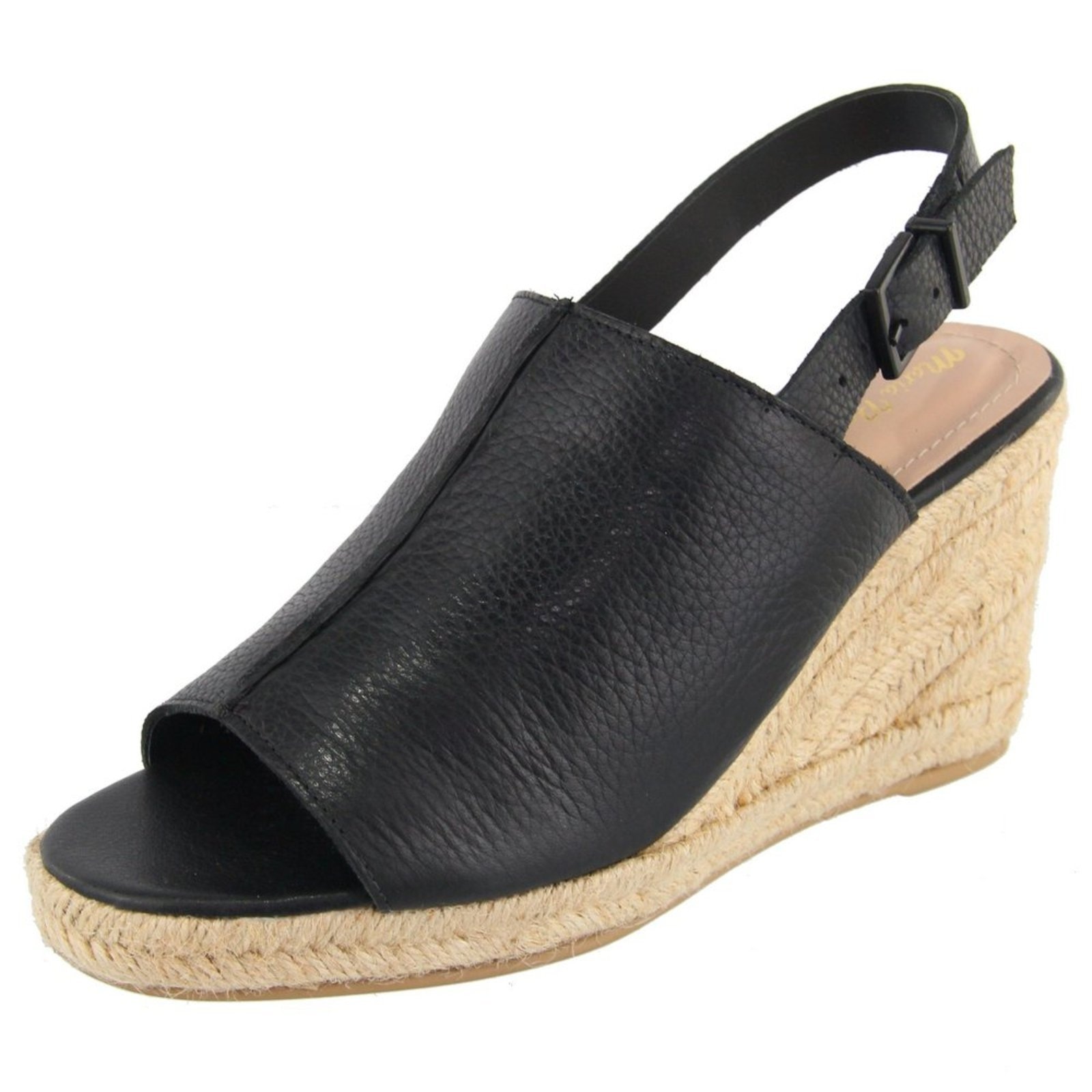 Imagem principal Sandália Em Couro Anabela Maria Paula Fechada Largas Cordas MARIA PAULA preto