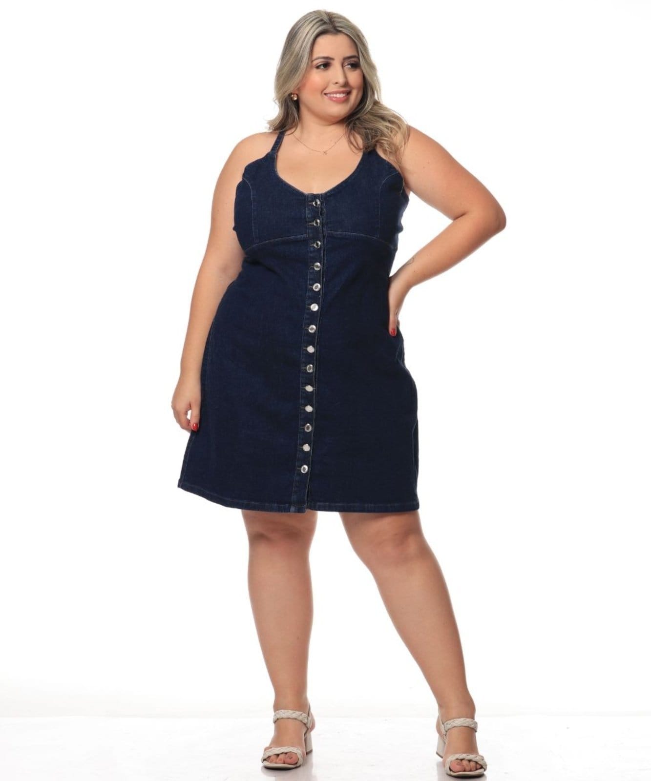 Vestido Feminino com Elastano Plus