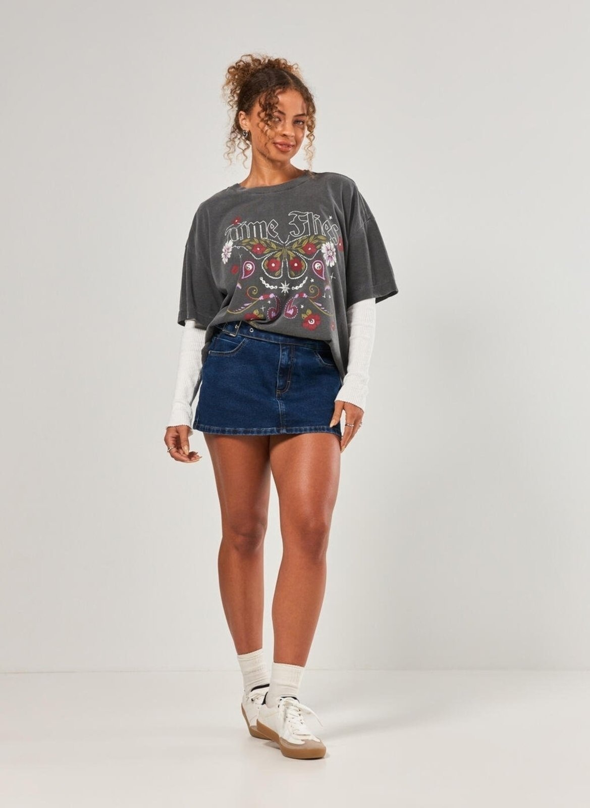 Imagem principal Short Saia Jeans Mini Com Fivela Youcom multicolorido