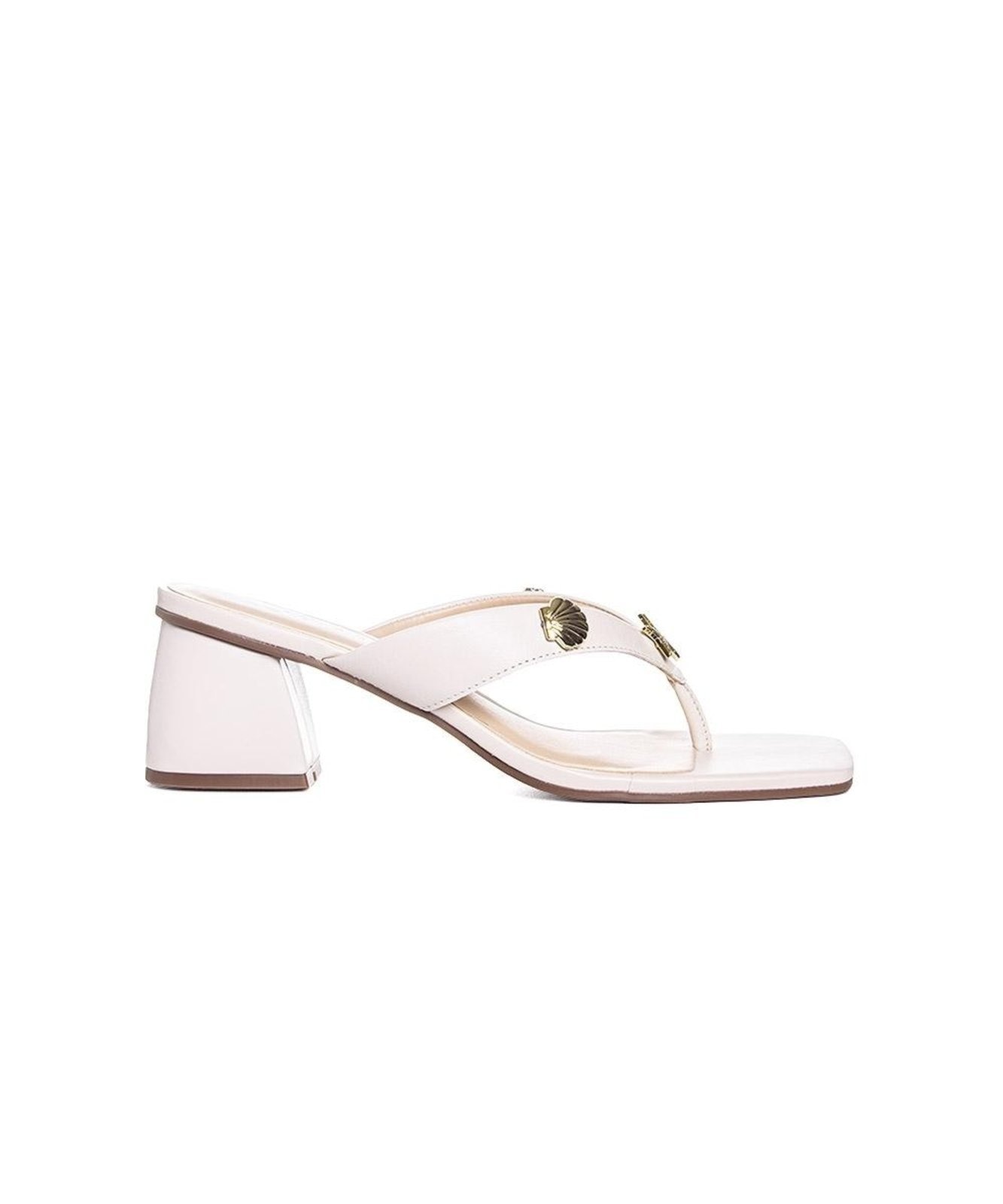 Imagem principal Tamanco Giulia Domna Salto Bloco Off White Incolor Pixolé incolor white