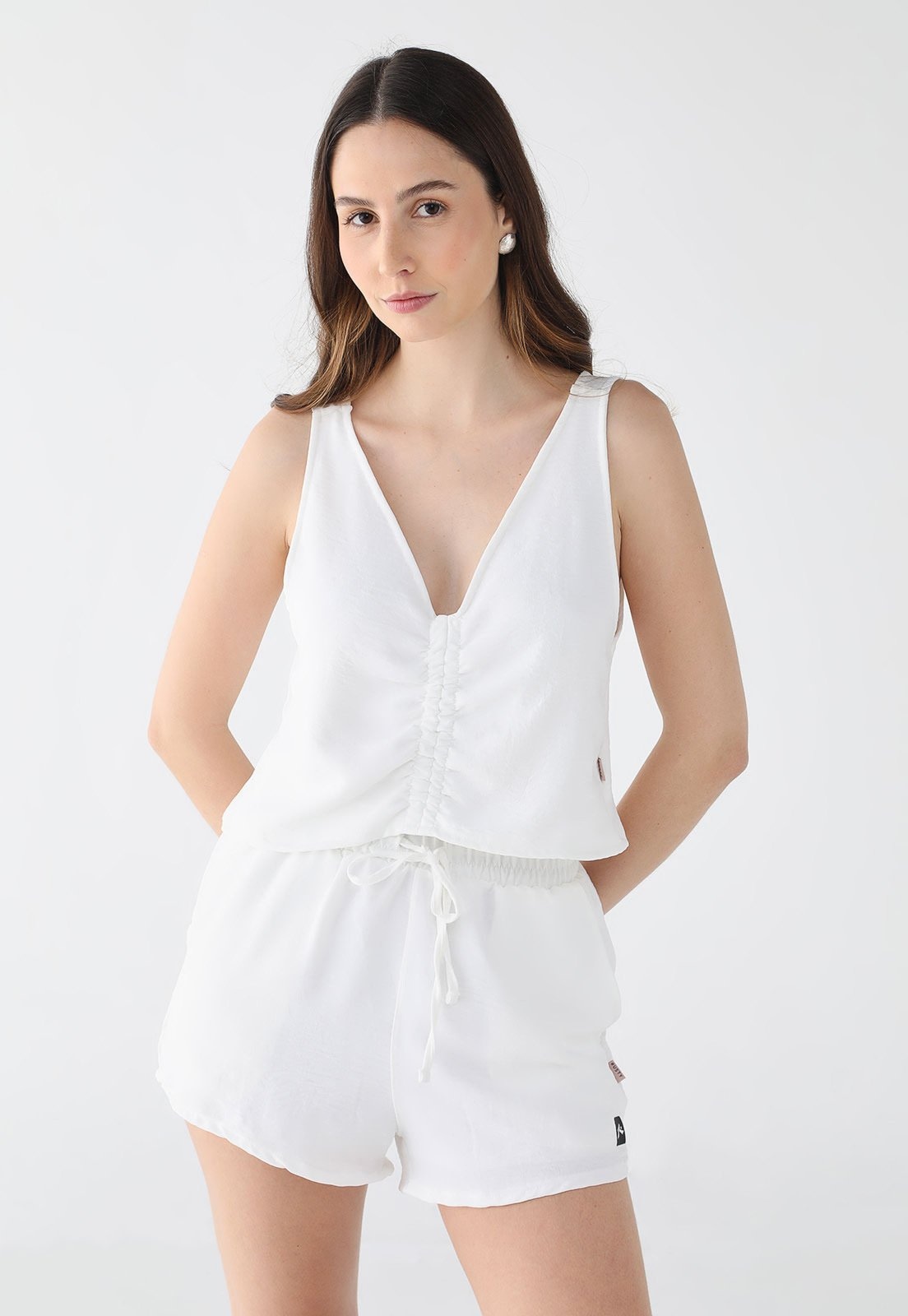 Imagem principal Conjunto Feminino Rusty Two Alças Decote V Rusty branco