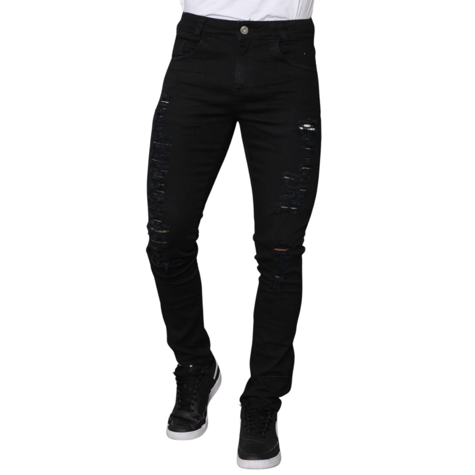 Imagem principal Calça Masculina Alleppo Rasgada Washington Alleppo Jeans preto