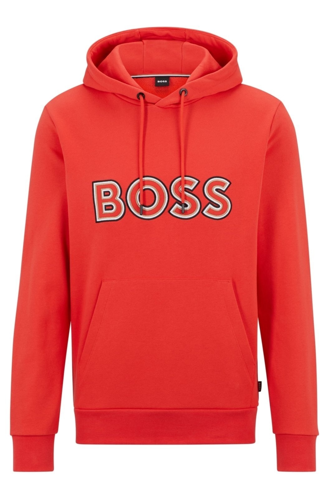 Imagem principal Blusa De Moletom Com Capuz Em Algodão Com Logotipo Boss vermelho