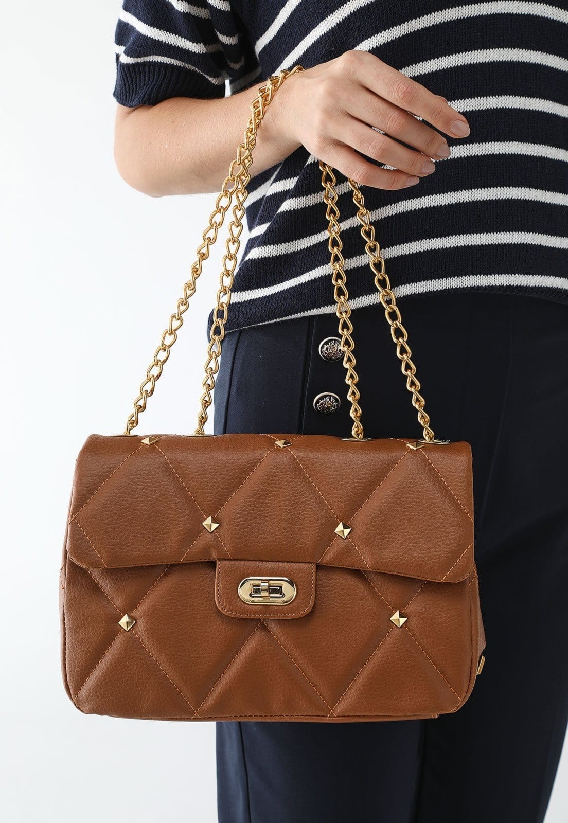 Bolsa Feminina Maria Milão Spike Matelassê