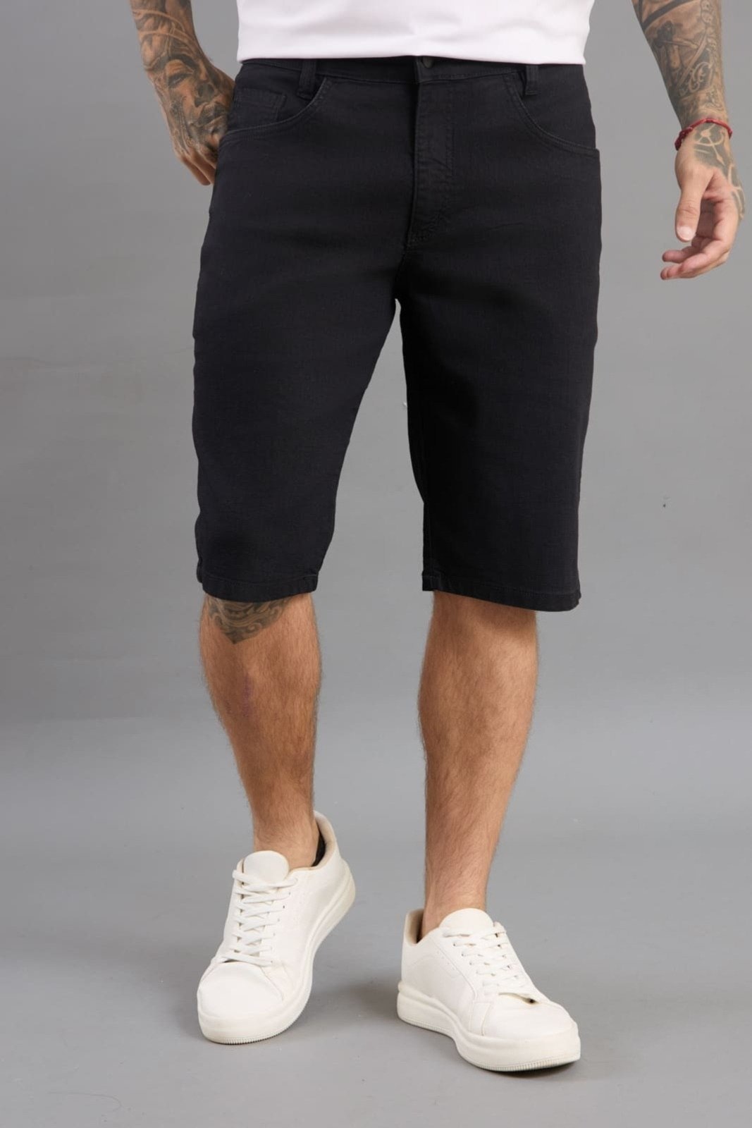 Imagem principal Bermuda Jeans Slim Fit Black Masculina Lemier Collection LEMIER preto black