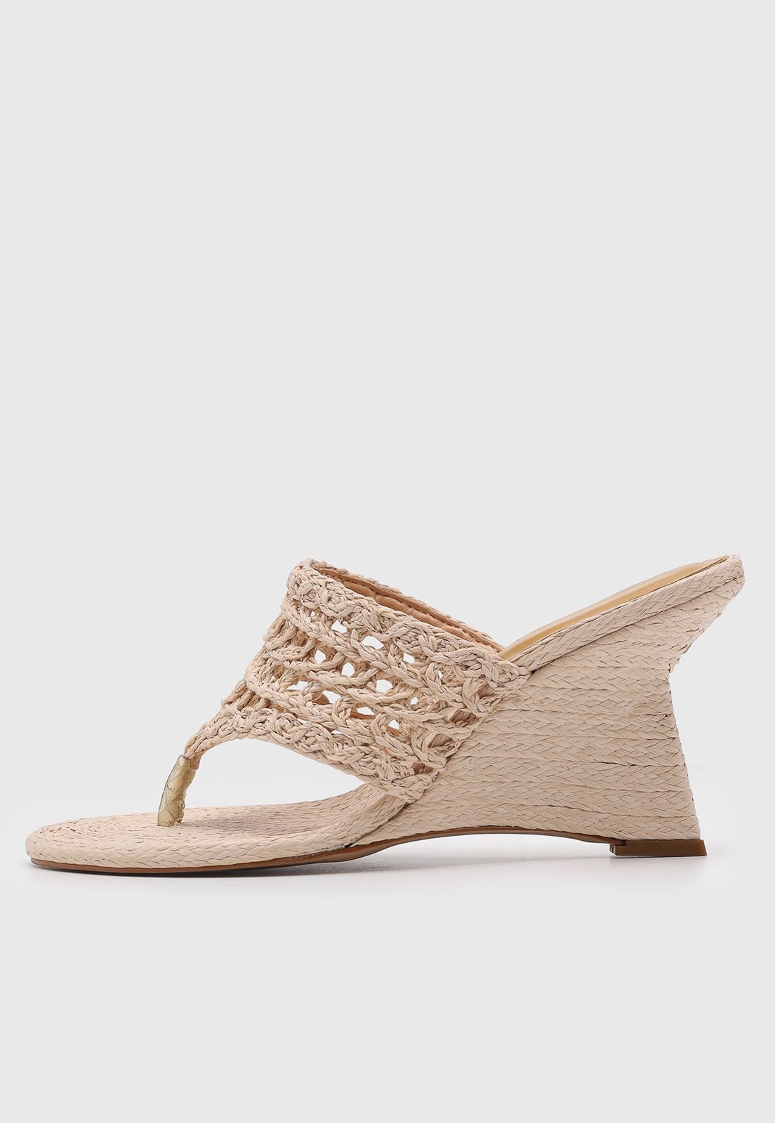 Imagem principal Sandália Feminina Luiza Barcelos Salto Anabela Palha Luiza Barcelos bege