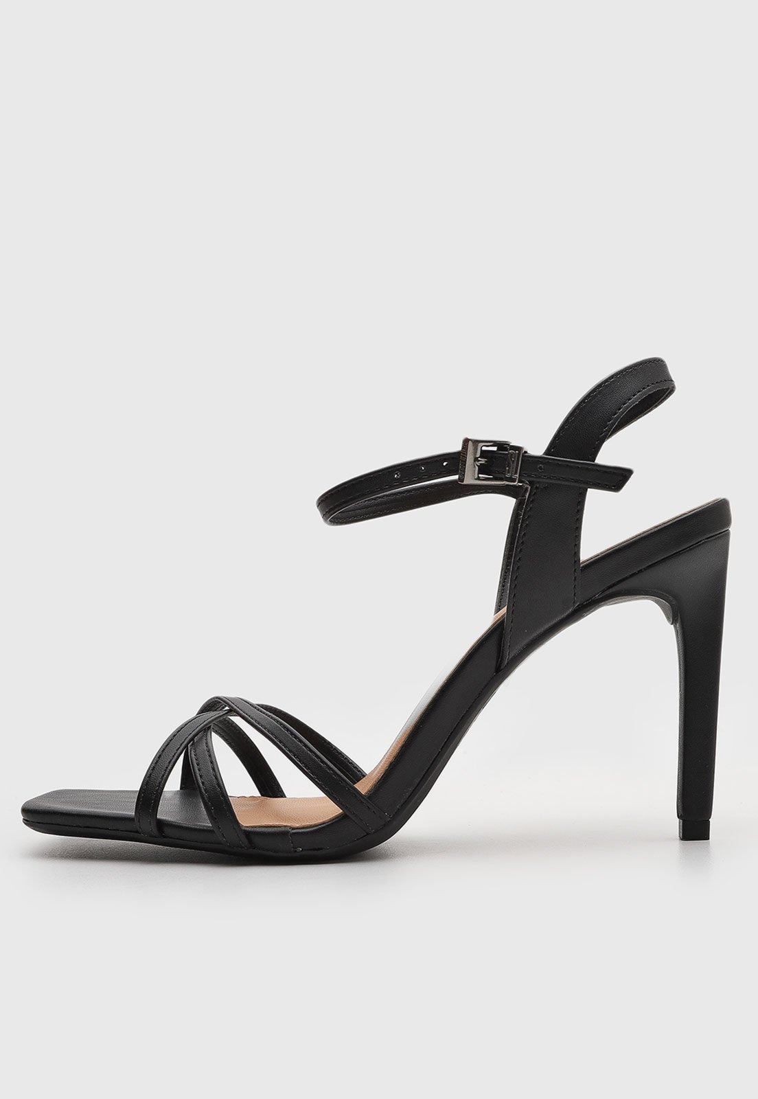 Imagem principal Sandália Feminina Santa Lolla Salto Alto Tiras Finas Preta Santa Lolla preto