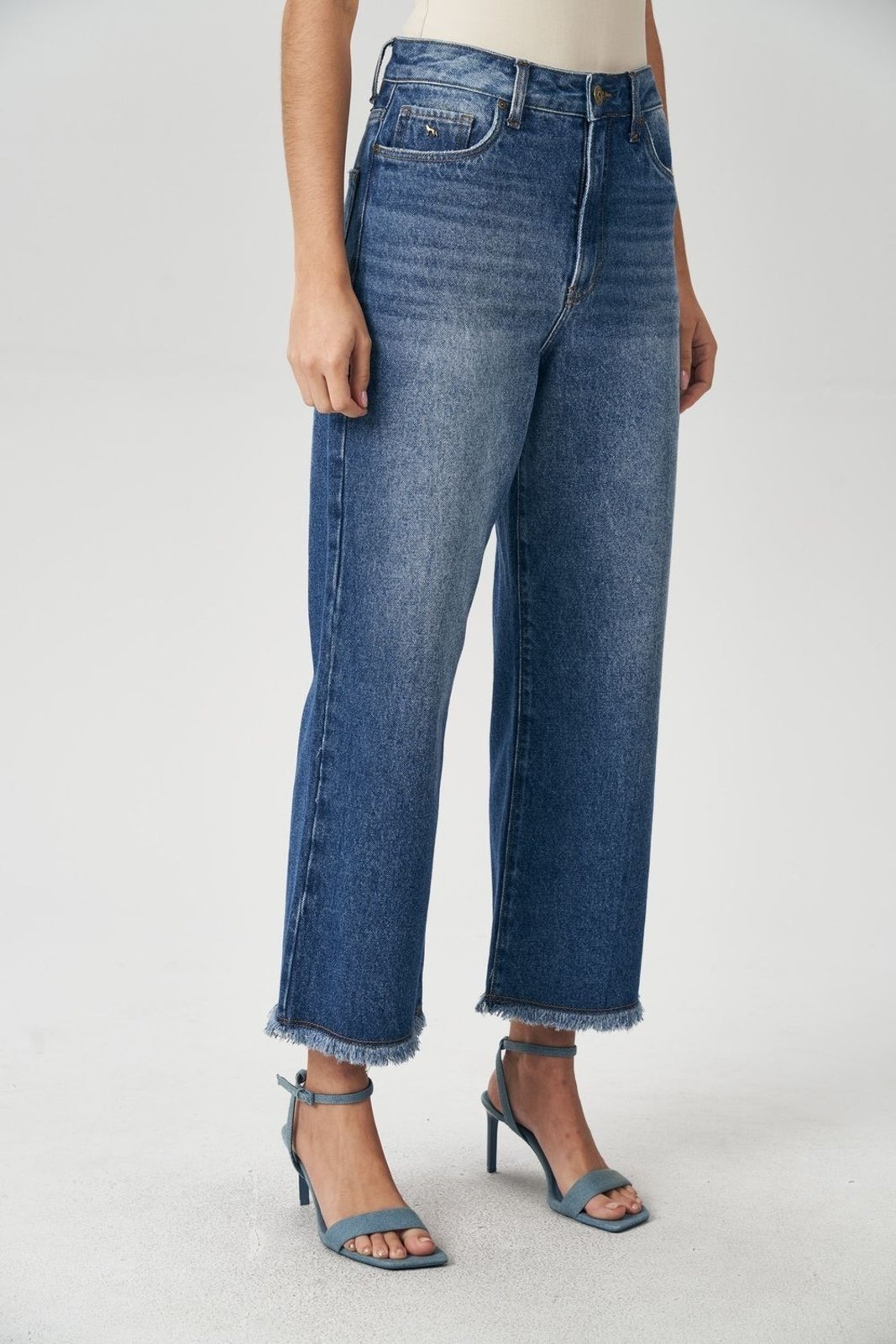 Imagem principal Calça Wide Desfiada Feminina Acostamento ACT FEMININO jeans