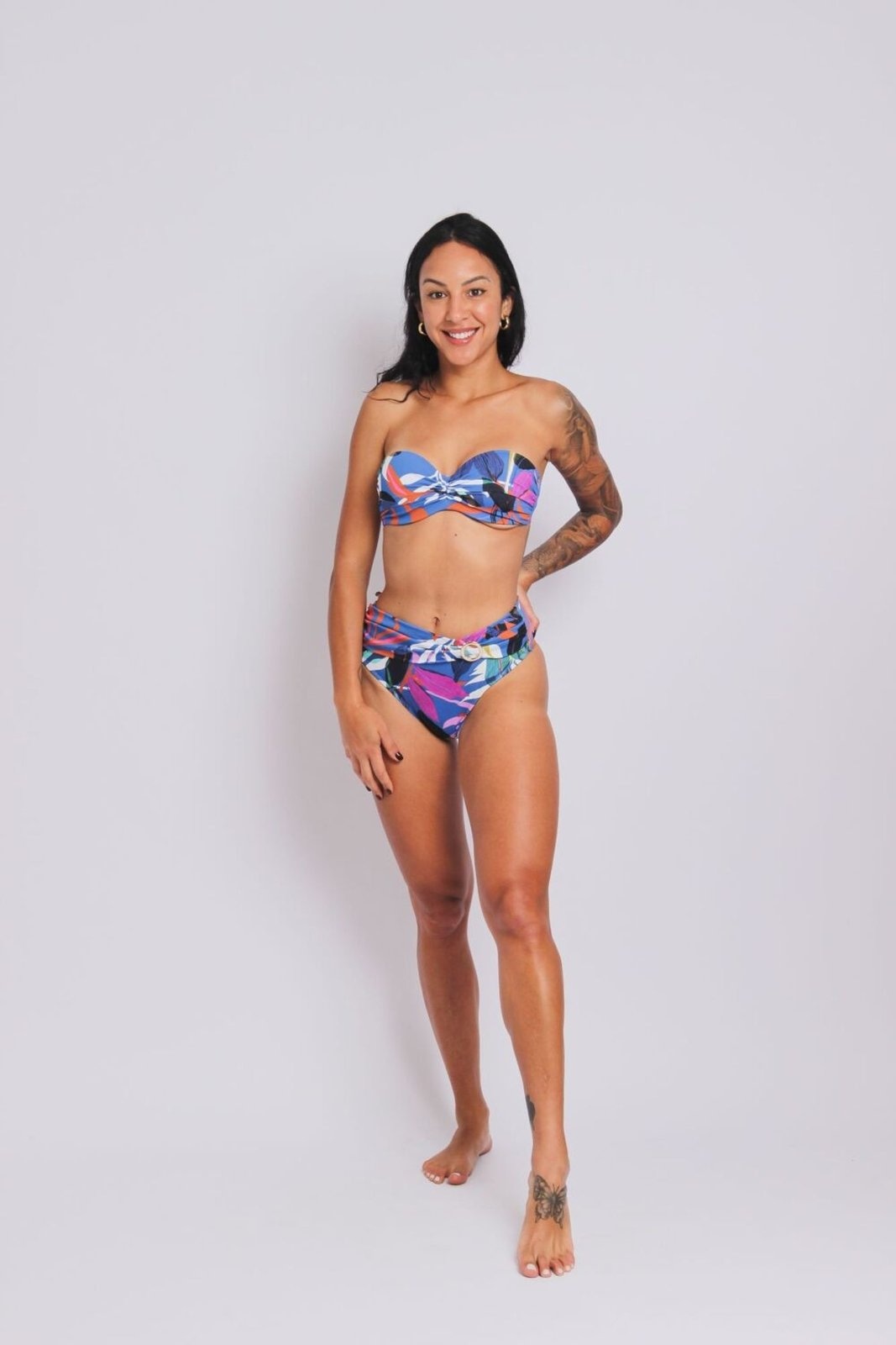 Imagem principal 2402 - Calcinha de Biquíni Lateral Larga Faixa e Fivela Ceu Santo Amaro - Duna Casual DunaCasual estampado