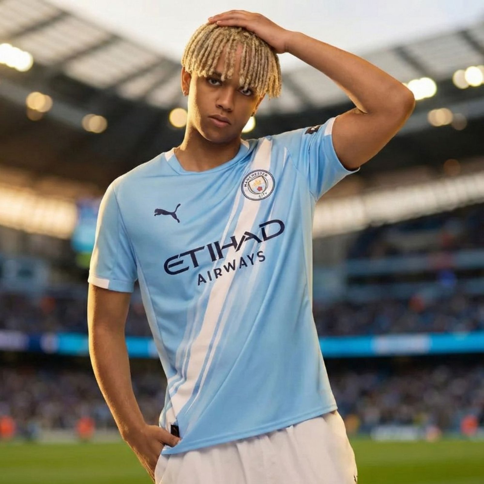 Imagem principal Camisa Masculina Puma Manchester City FC Home Puma azul