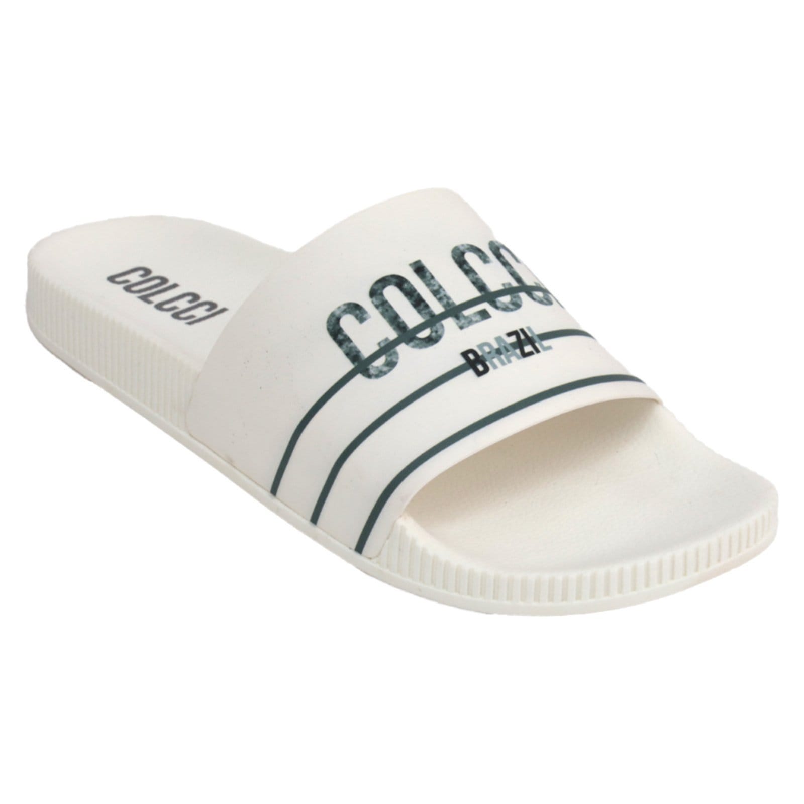 Slide Masculino Alisson Colcci Techfit Tira Larga Maxi Logo Branco