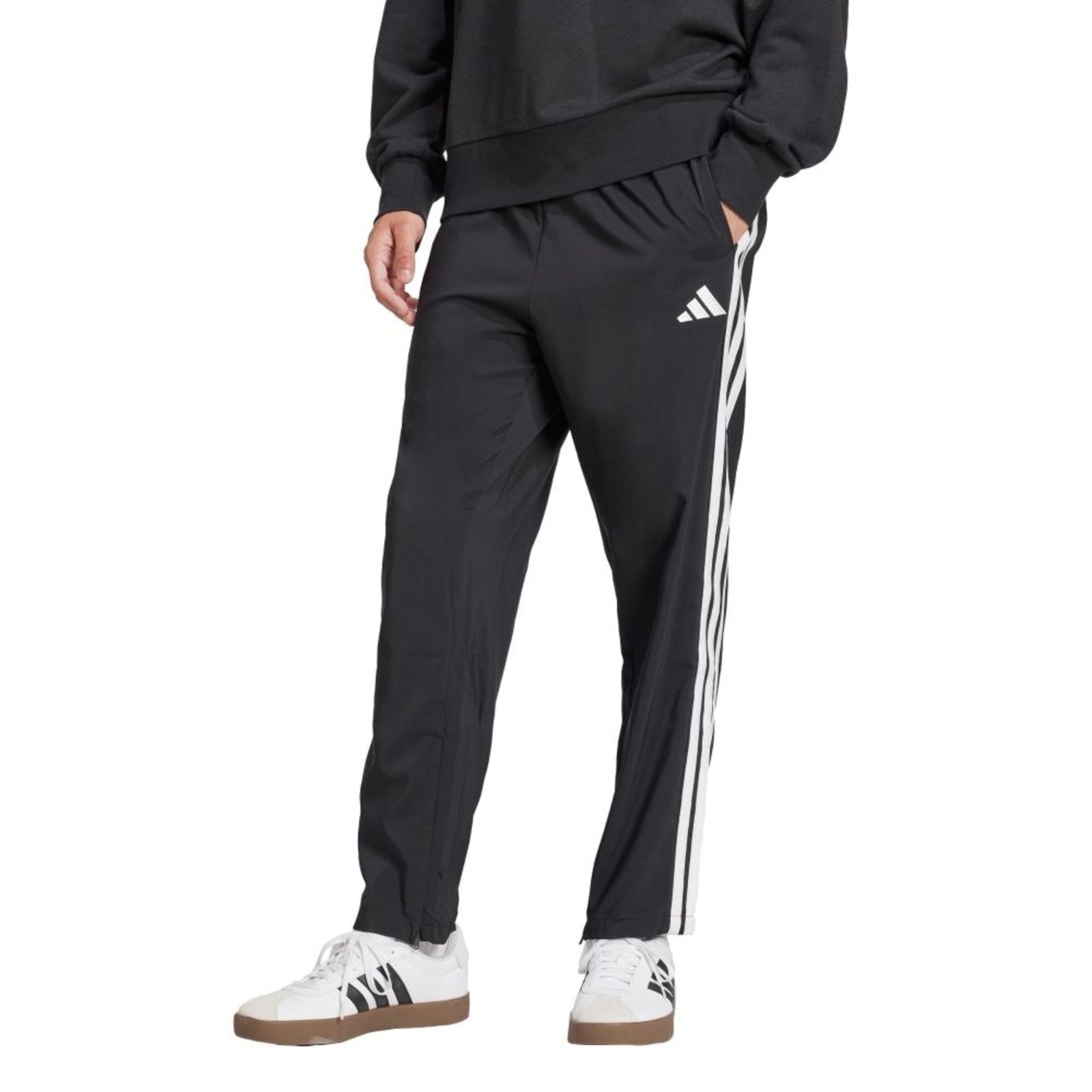 Imagem principal Calça Essentials Três Listras Stanford com bainha aberta adidas Sportswear Adidas preto