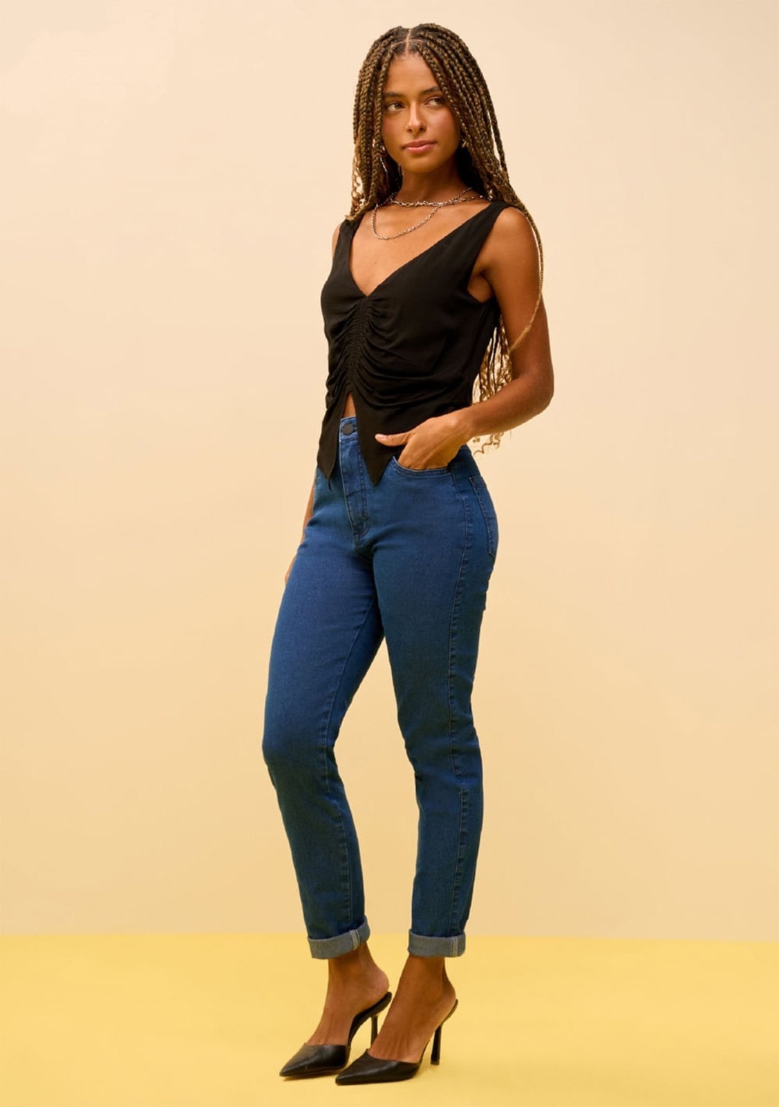 Imagem principal Calça Zinco Skinny Alta Zinco azul