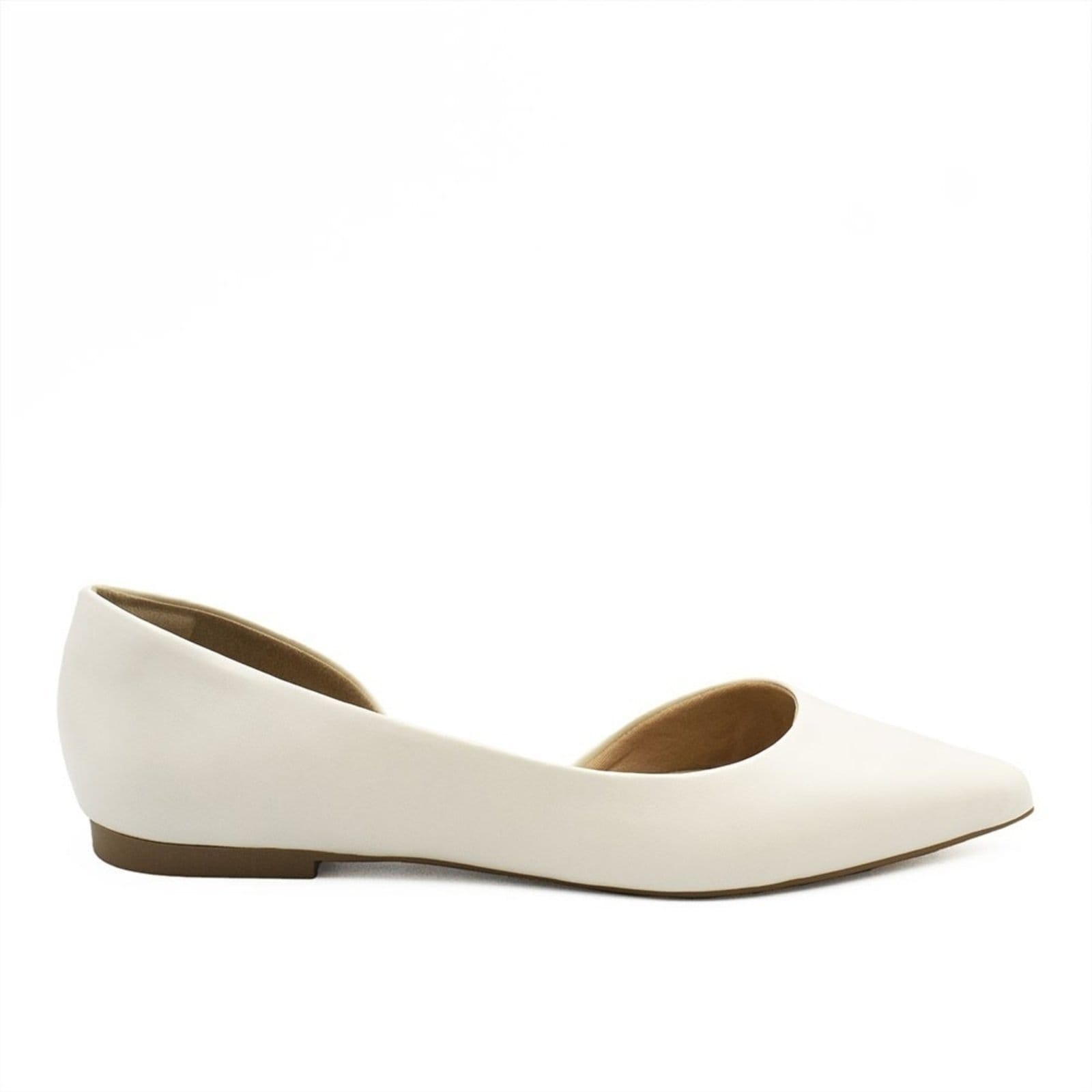 Sapatilha Zatta Aberta na Lateral Mel Off White