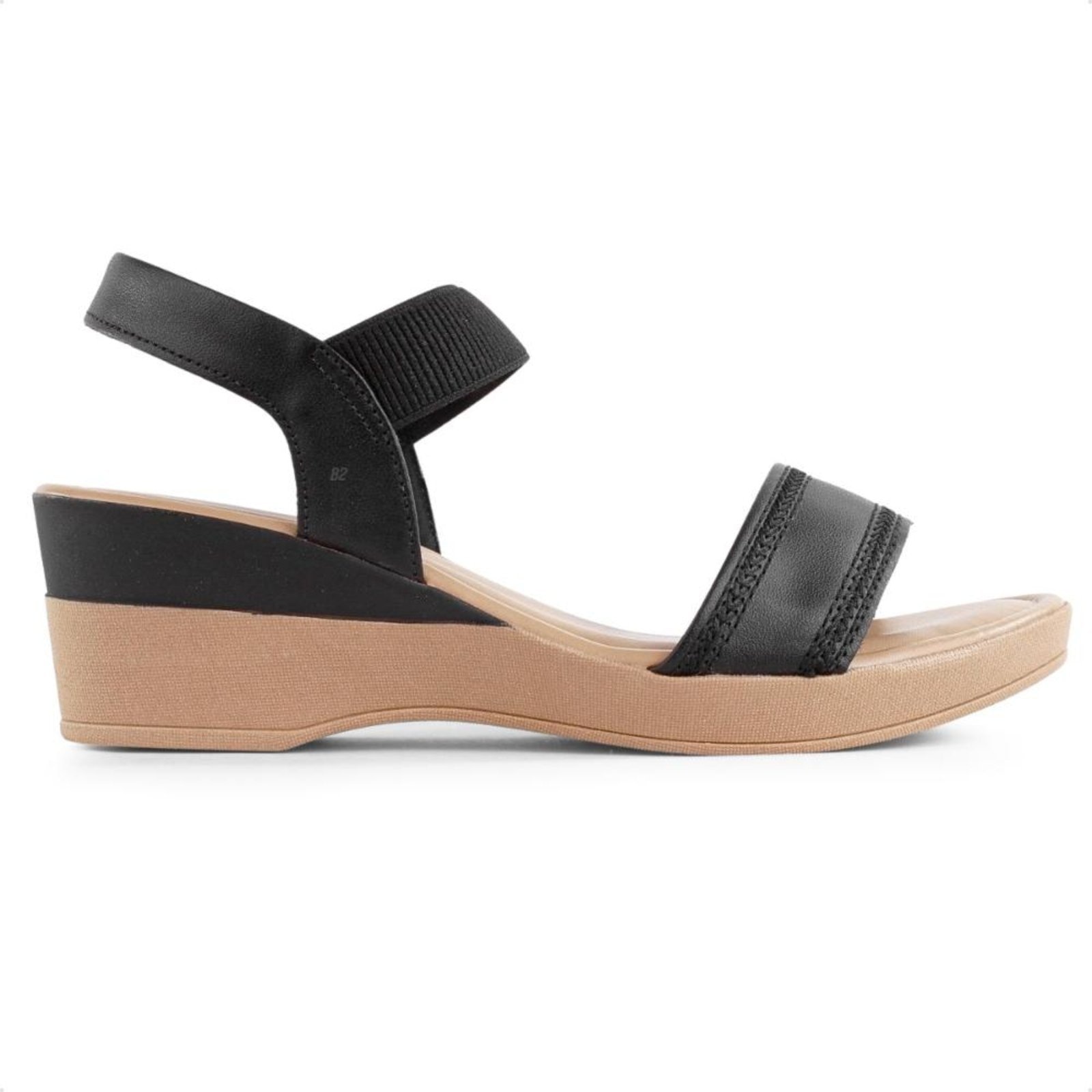 Imagem principal Sandália Usaflex Salto Anabela Feminina Usaflex preto