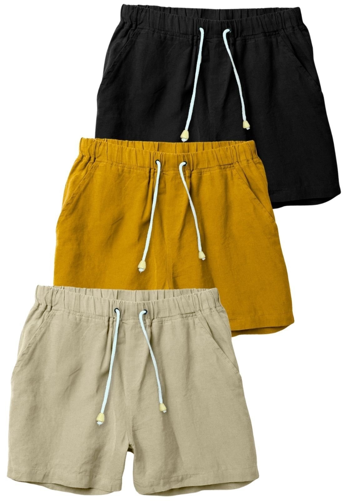 Imagem principal Kit 3 Shorts Linho Premium Relaxado Bermuda Masculina Relaxado multicolorido