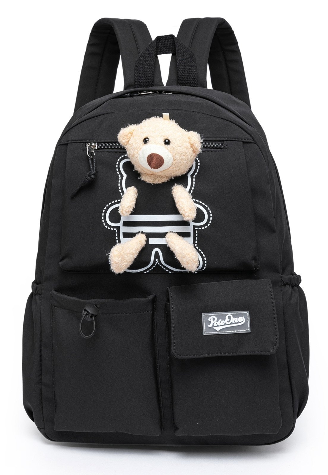 Imagem principal Mochila Polo One Feminina Escolar Juvenil Menina Resistente Polo One preto