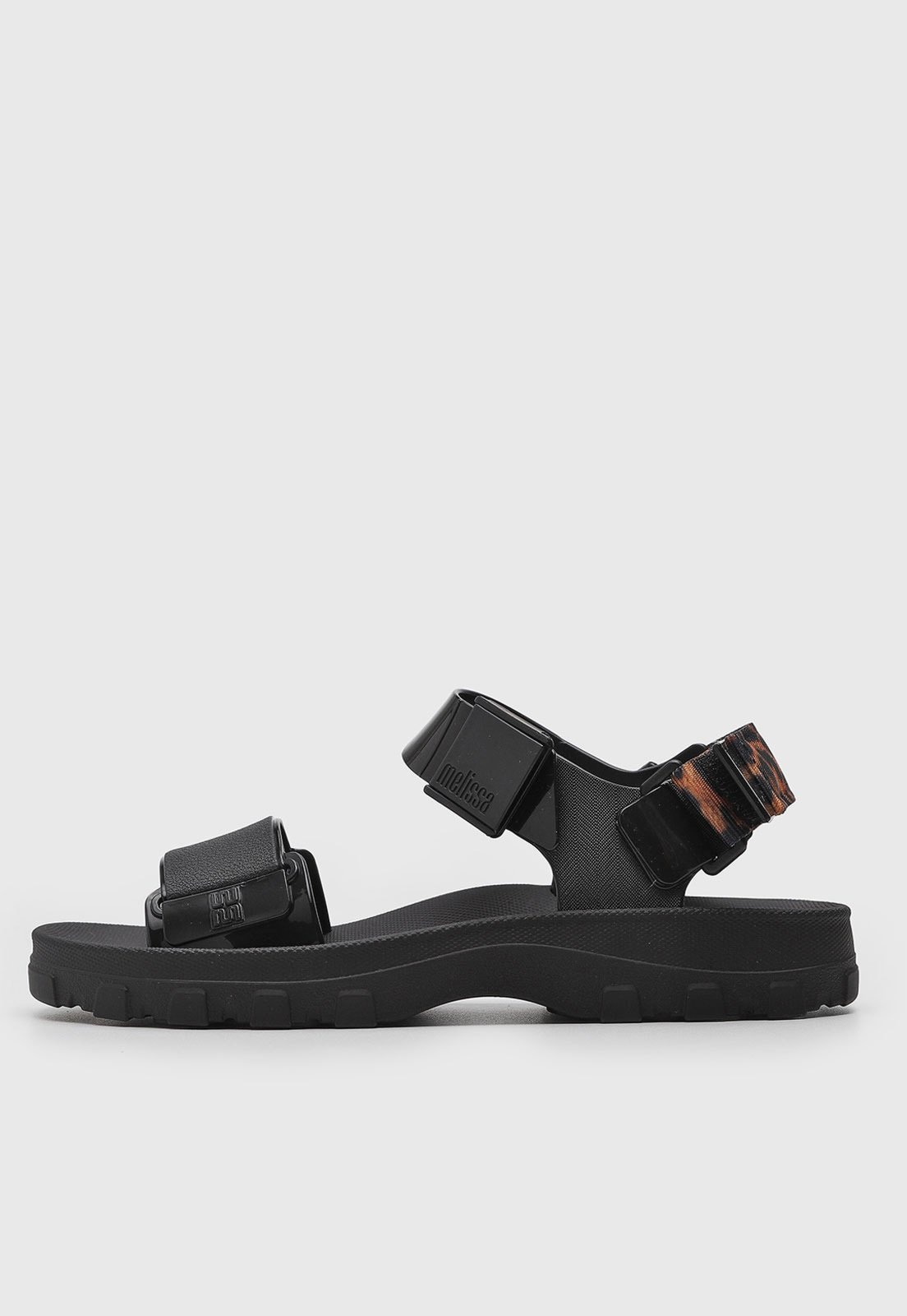 Imagem principal Sandália Baixa Feminina Melissa Animal Print Preta Melissa preto