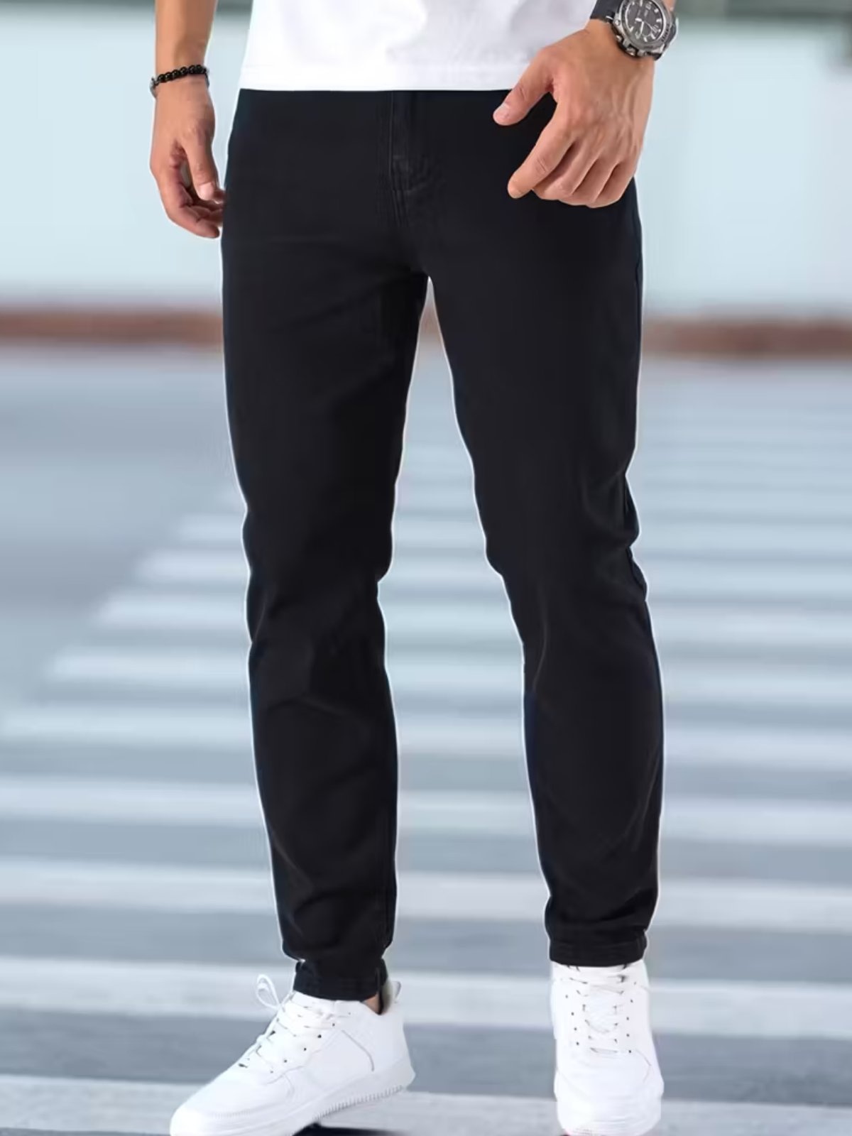 Imagem principal Calça Jeans Sarja 5 Estilos Preta Confortavel e Basica 5 ESTILOS preto