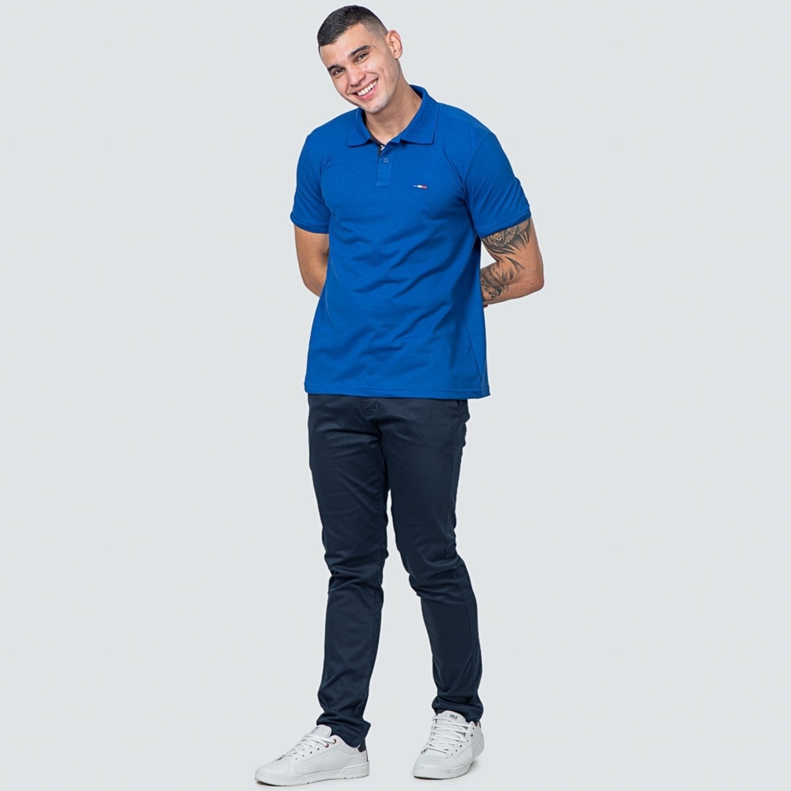 Imagem principal Camisa Polo Masculina Básica Industrie Piquet no Estilo Tommy Bordado França Royal Industrie azul royal