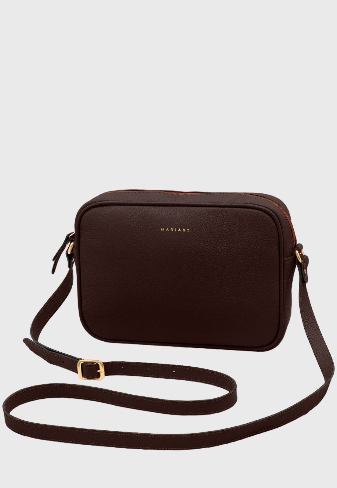 Imagem principal Bolsa Transversal Couro Mariart Maxi Jeri Chocolate Mariart marrom