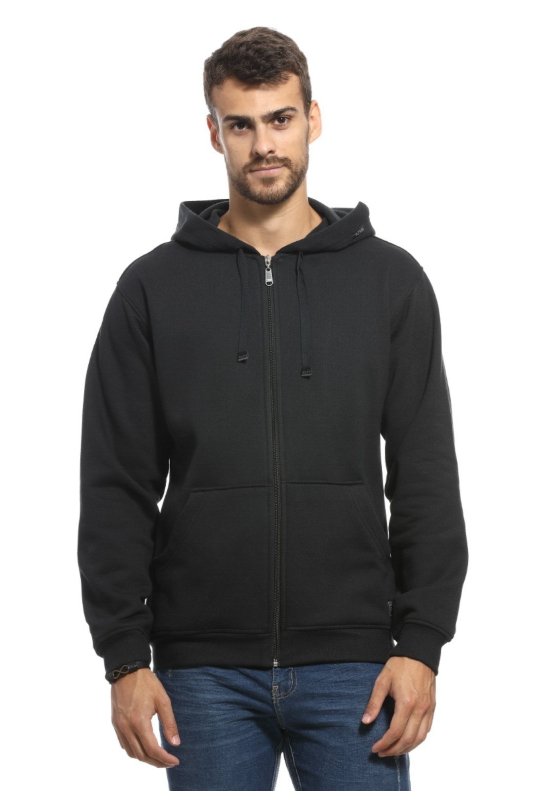 Imagem principal Moletom Masculino Minimalista Capuz Aberto VLCS VLCS VIOLAÇÕES preto