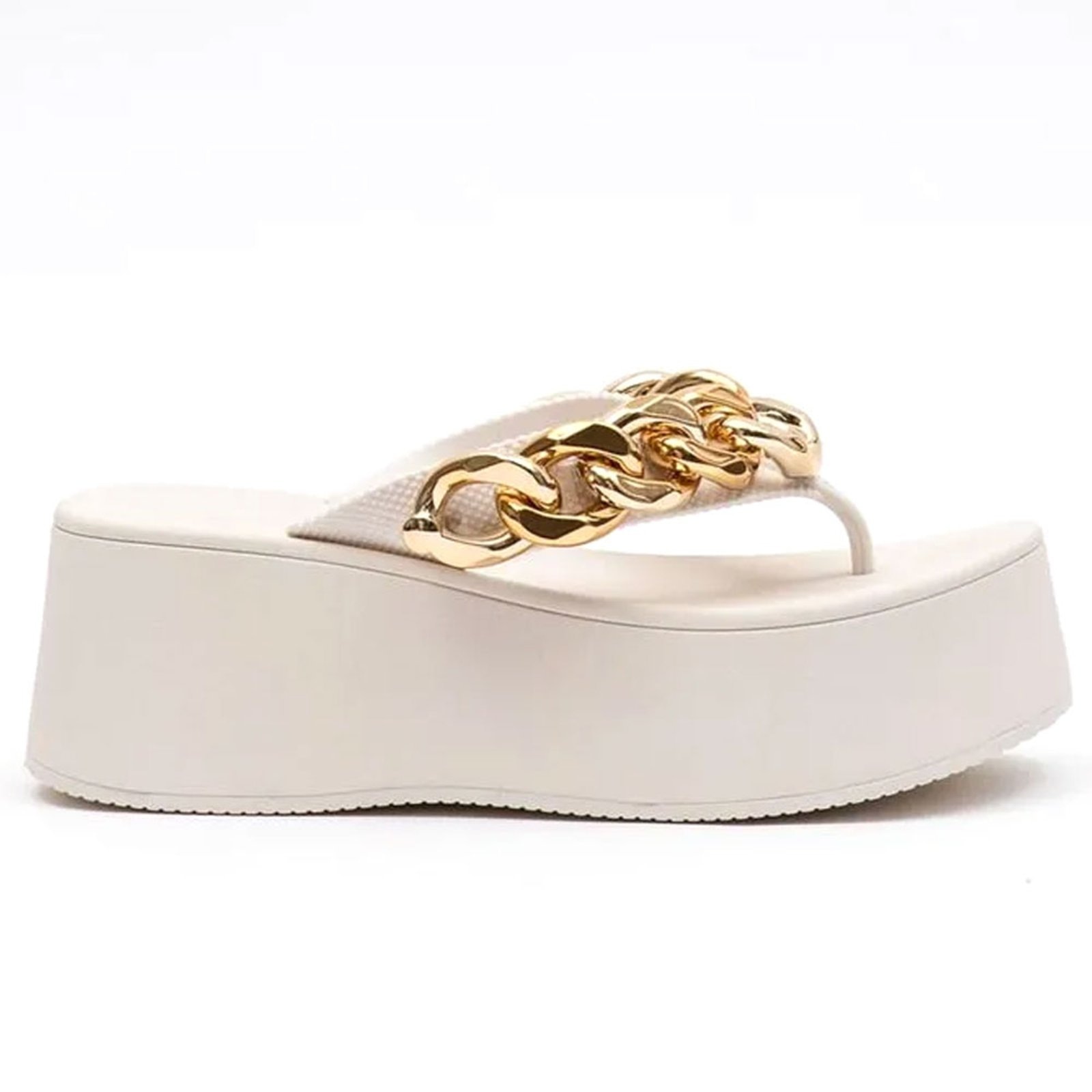 Imagem principal Chinelo Feminino Plus Corrente White Petite Jolie PJ7350 Petite Jolie branco white