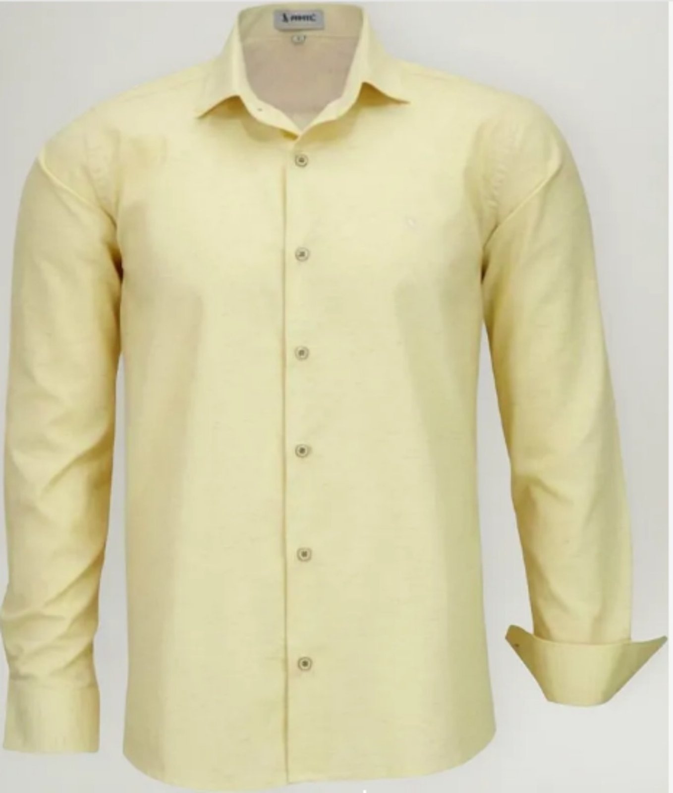 Imagem principal Camisa Amil Comfort Rootz Algodão Com Linho Macia Manga Longa Casual Luxo Amil amarelo