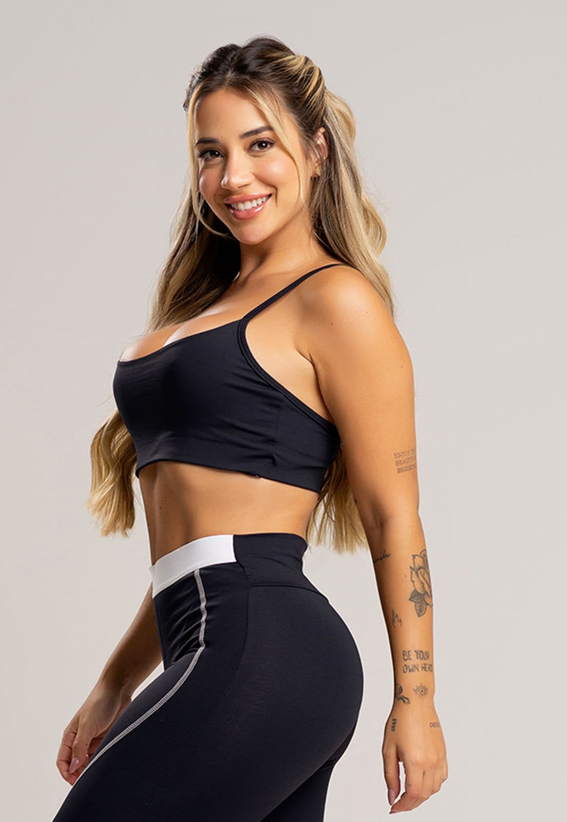 Top Cropped MVB Modas Fitness Alcinha de Regulagem Poliamida