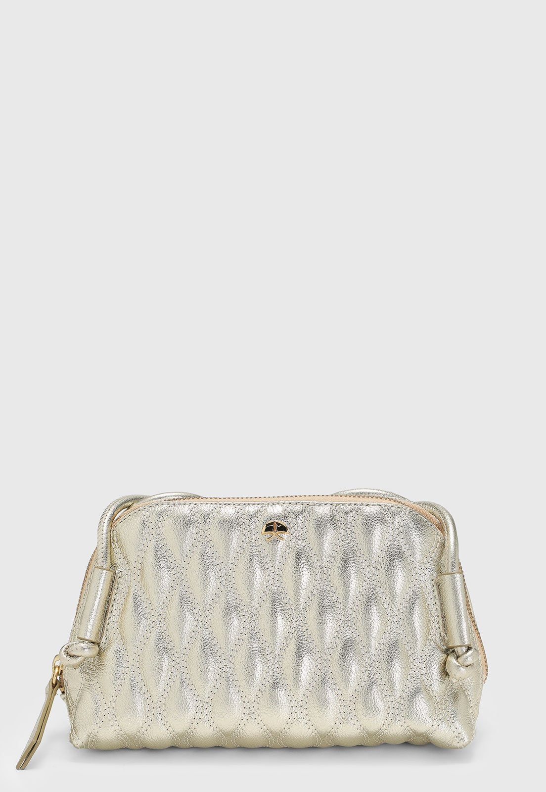 Imagem principal Bolsa Média Feminina Luiza Barcelos Alça Nó Metalizada Dourada Luiza Barcelos dourado