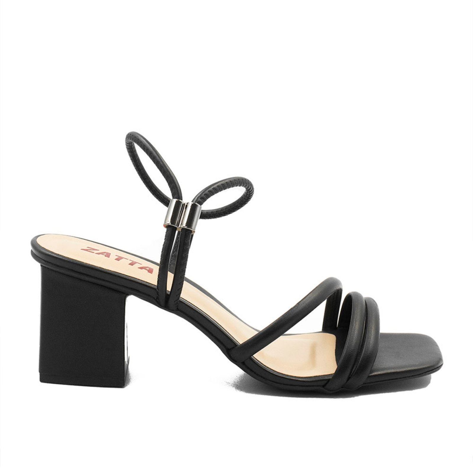 Imagem principal Sandália Zatta Salto Sextavado Bloco Margarida Preta ZATTA preto