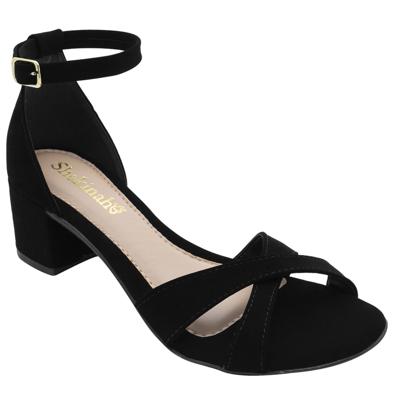 Imagem principal Sandália Feminina Saltinho Salto Baixo Quadrado Social Shekinah Moda Tendencia Festa X Shekinah preto