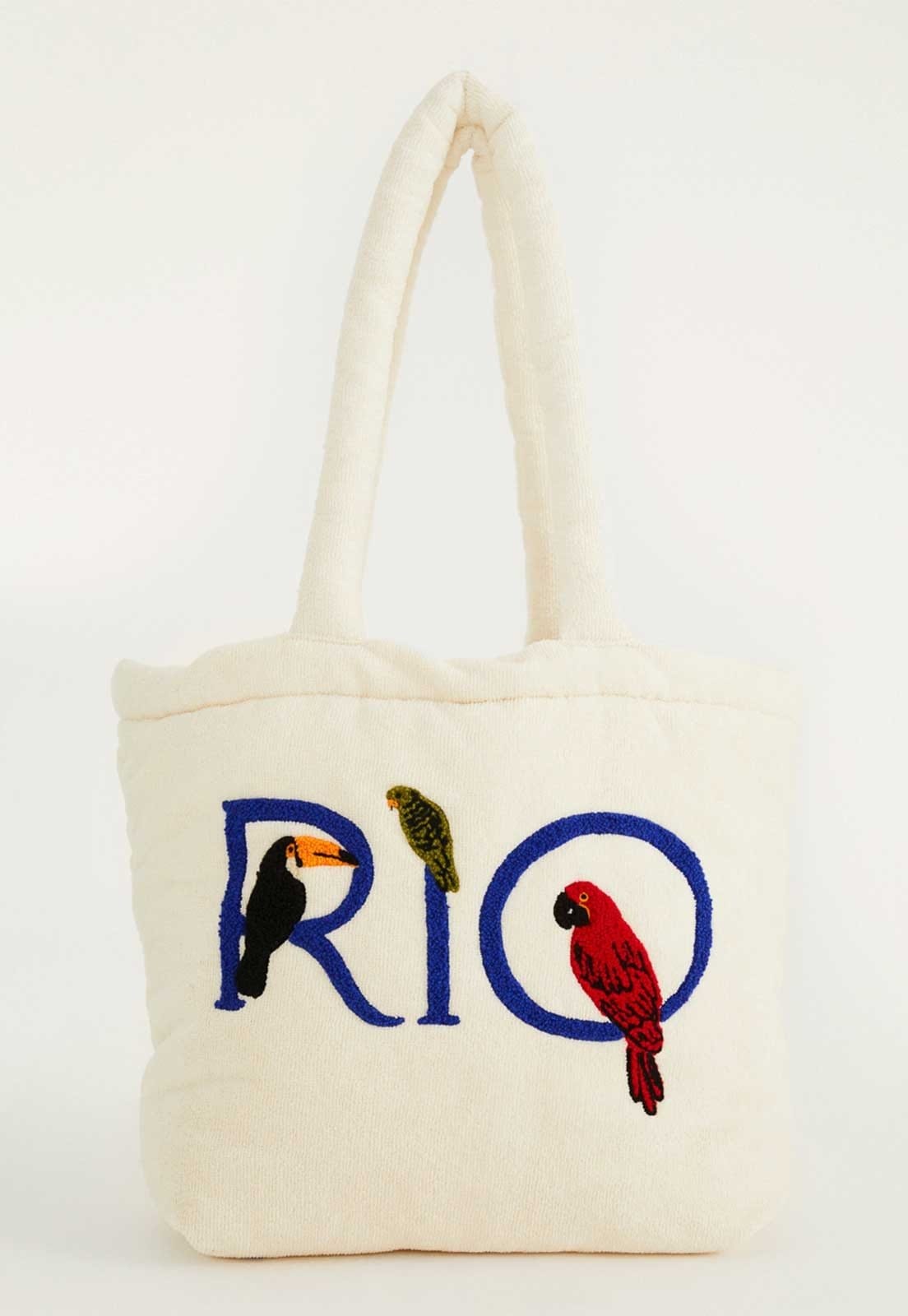 Bolsa Feminina FARM Solzão Rio Bordada Off-White